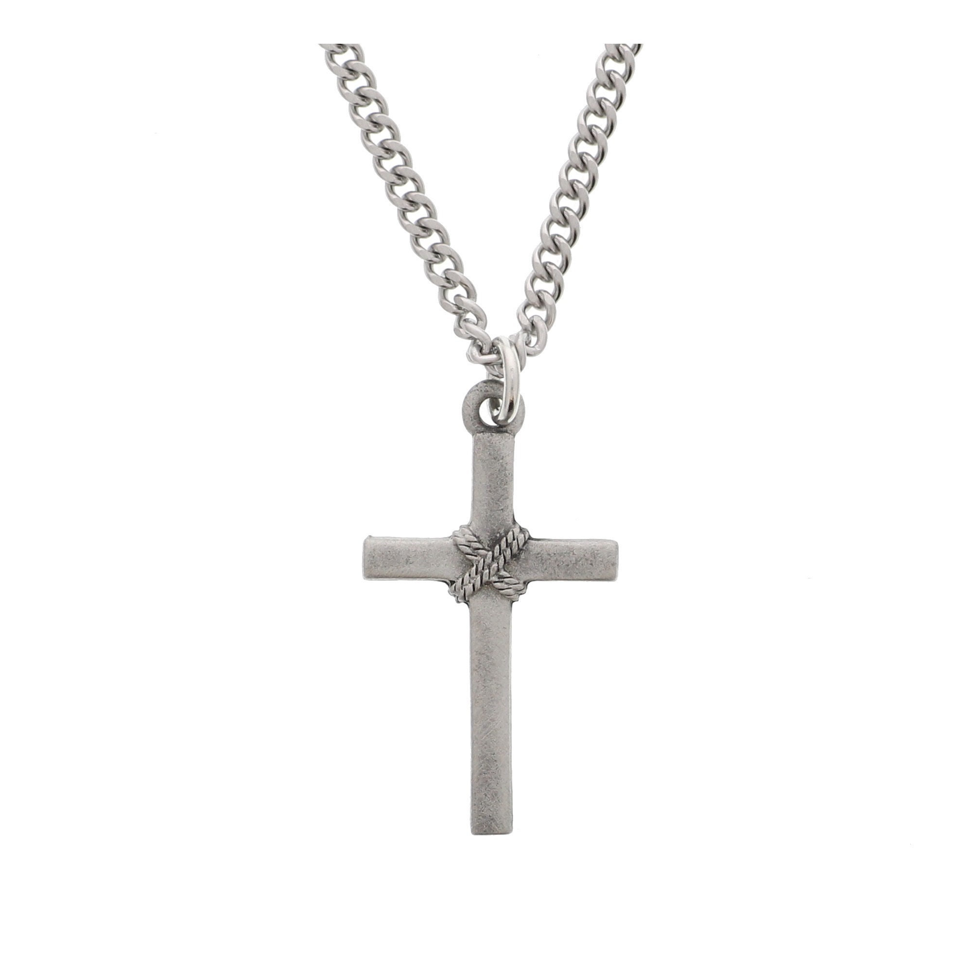 Pewter Rope Cross Necklace The Catholic Company®