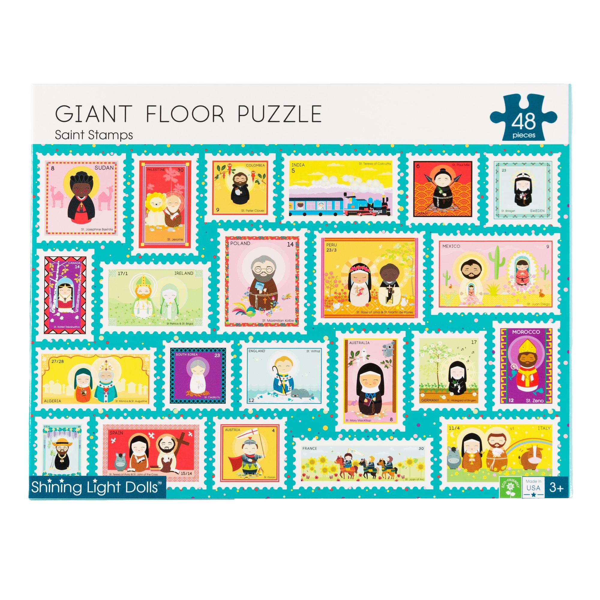 Saint Stamps Children's Floor Puzzle 48 Pieces The Catholic Company®
