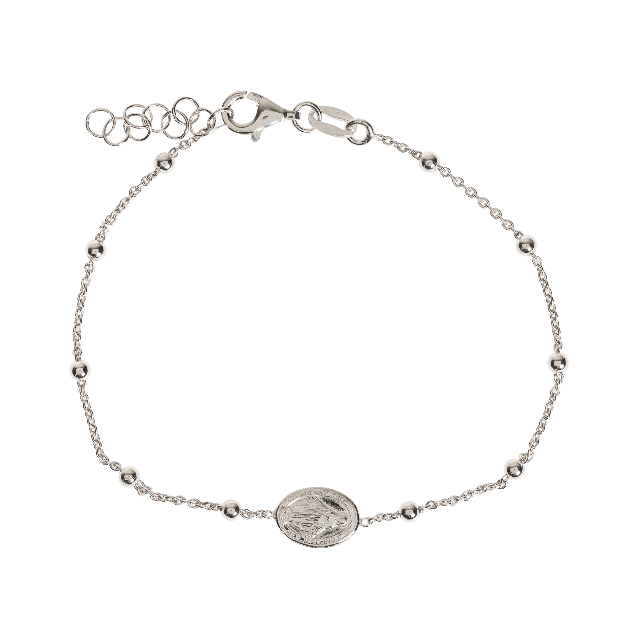 Delicate Sterling Silver Rosary Bracelet