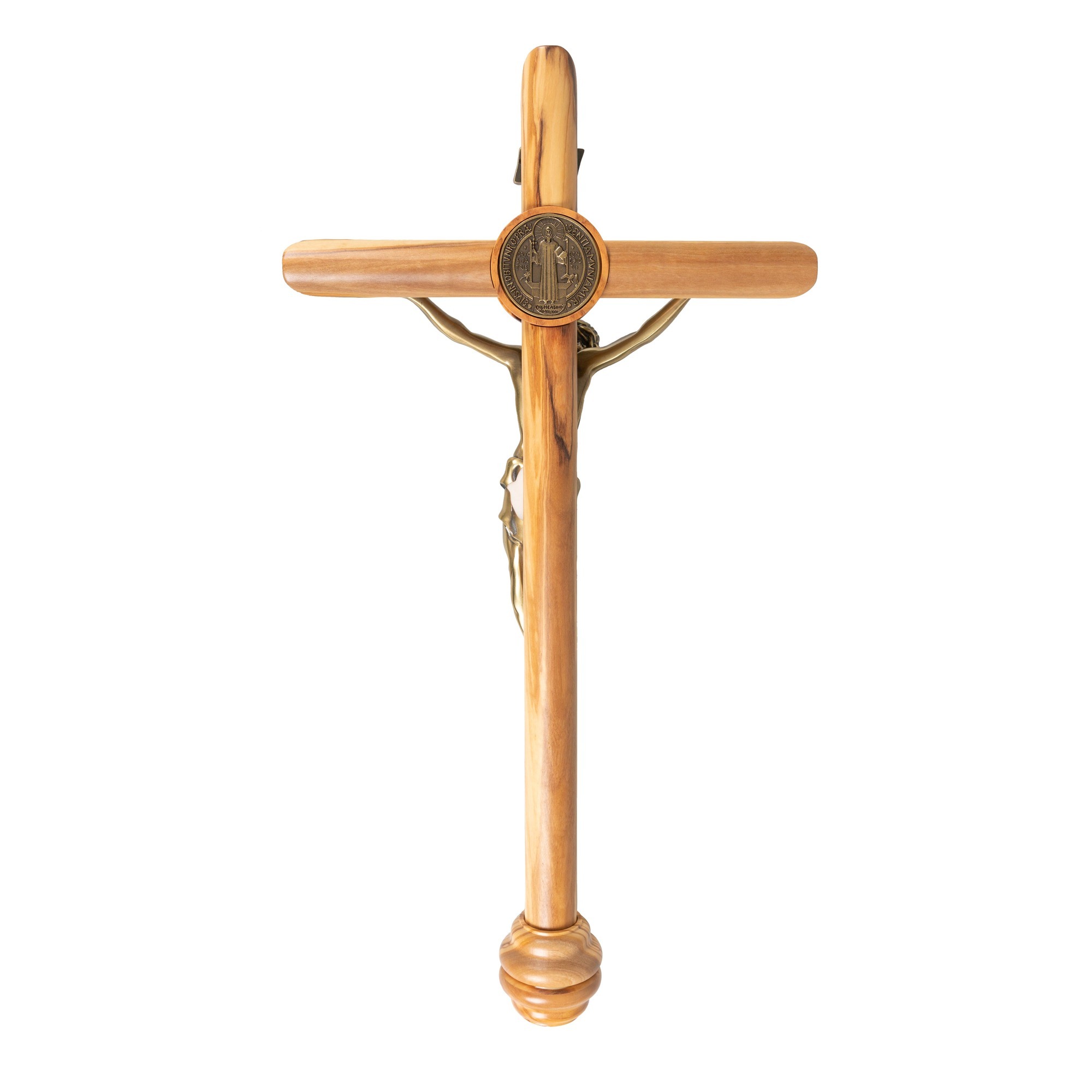 Handmade Italian Processional Crucifix on Brass Rod 80" The