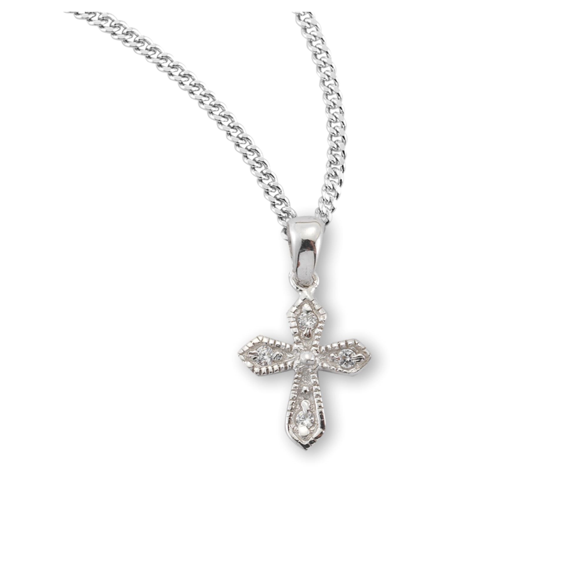 Beaded & Jeweled Sterling Cross Necklace The Catholic Company®