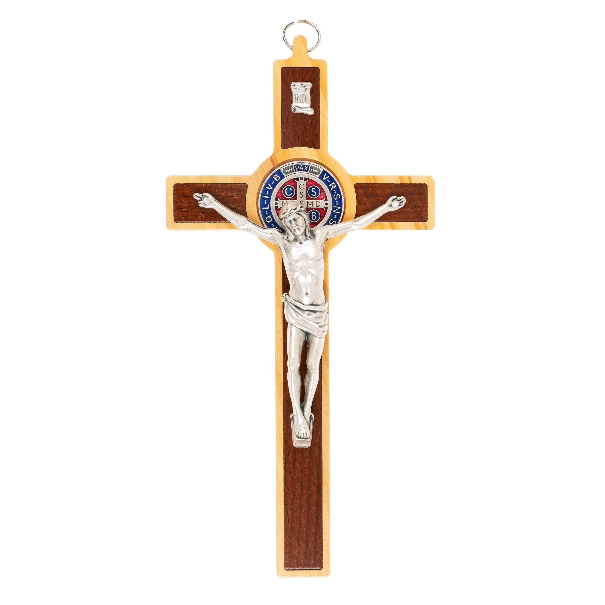 Olivewood & Enamel St. Benedict Crucifix The Catholic Company®