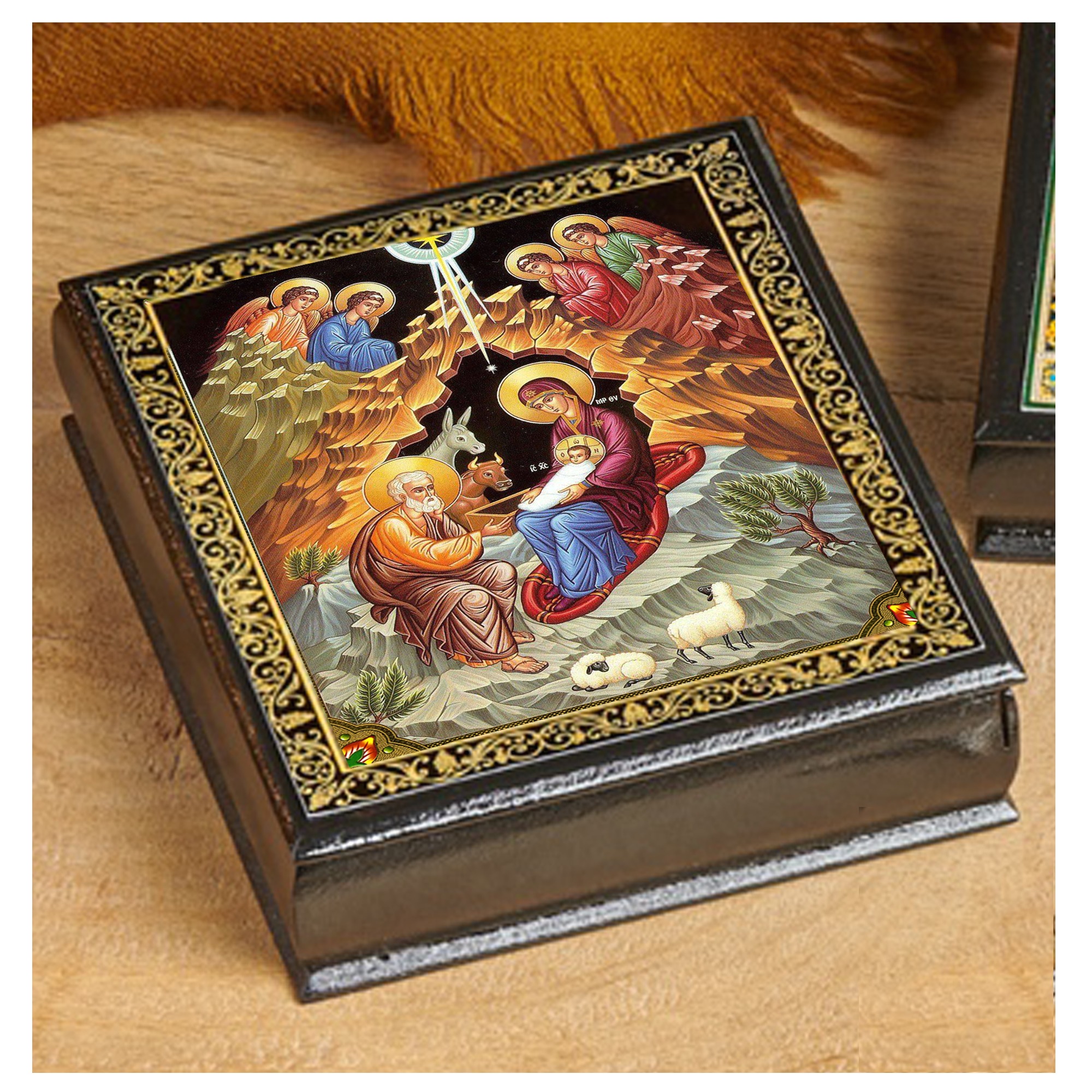 Nativity Rosary Keepsake Box