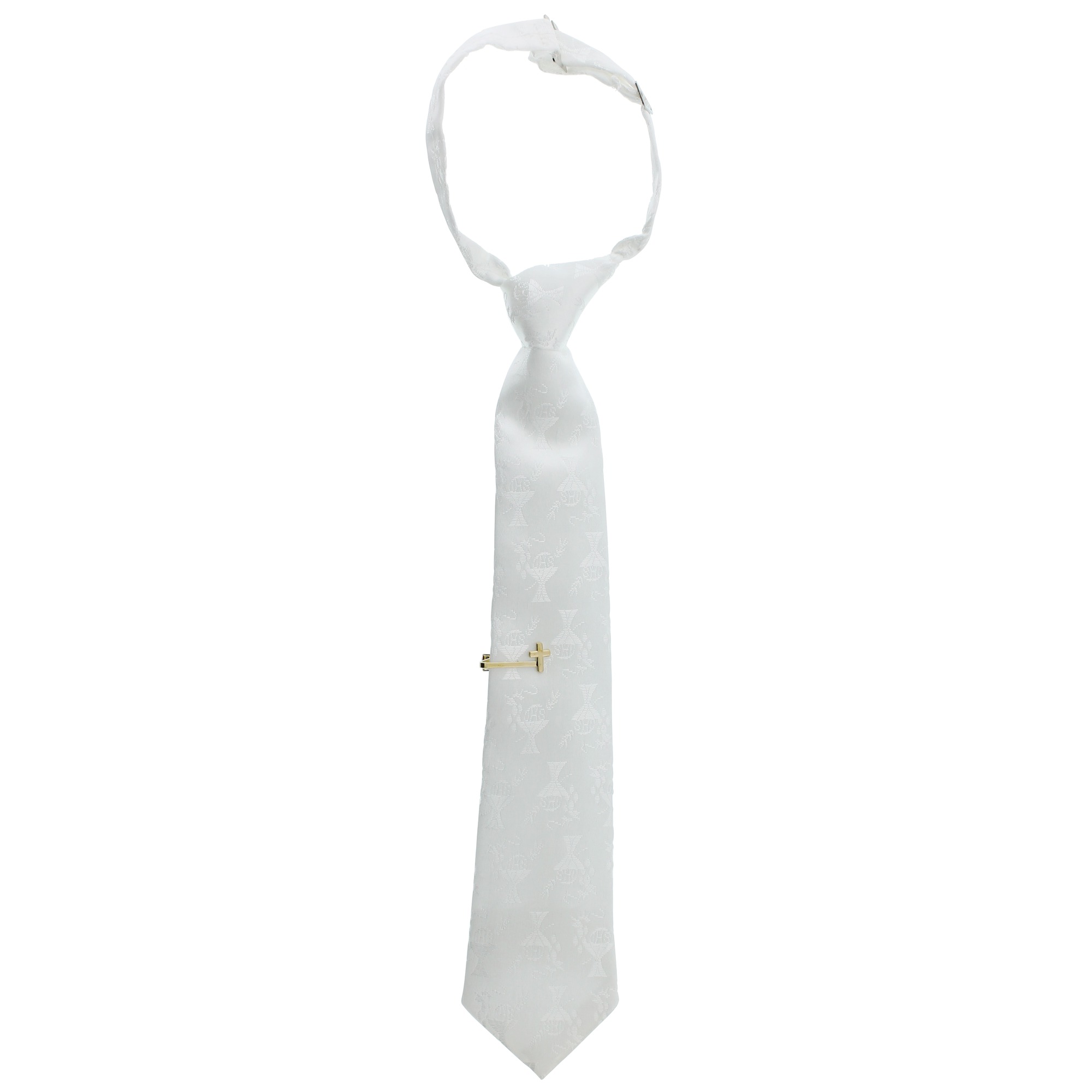 White Communion Tie with Bar Gift Set The Catholic Company®