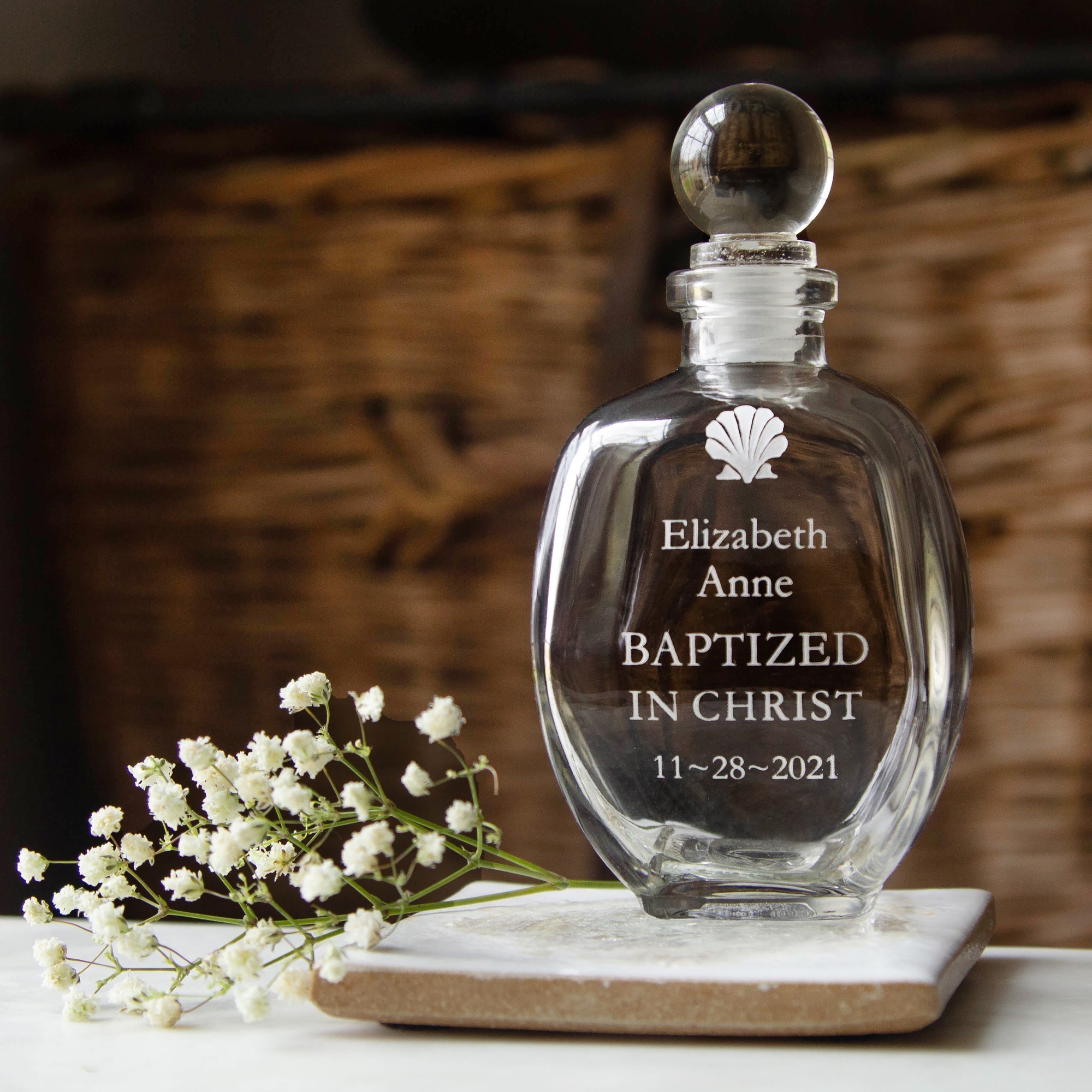 Elegant Baptism Holy Water Bottle The Catholic Company®