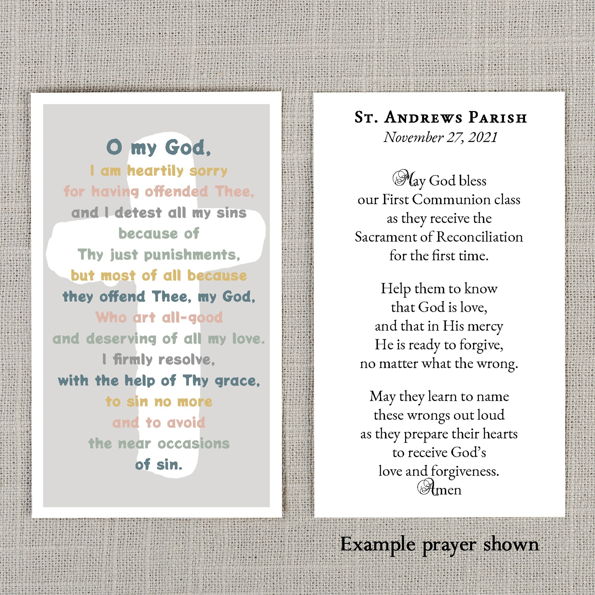 Act of Contrition Personalized Prayer Card | The Catholic Company®
