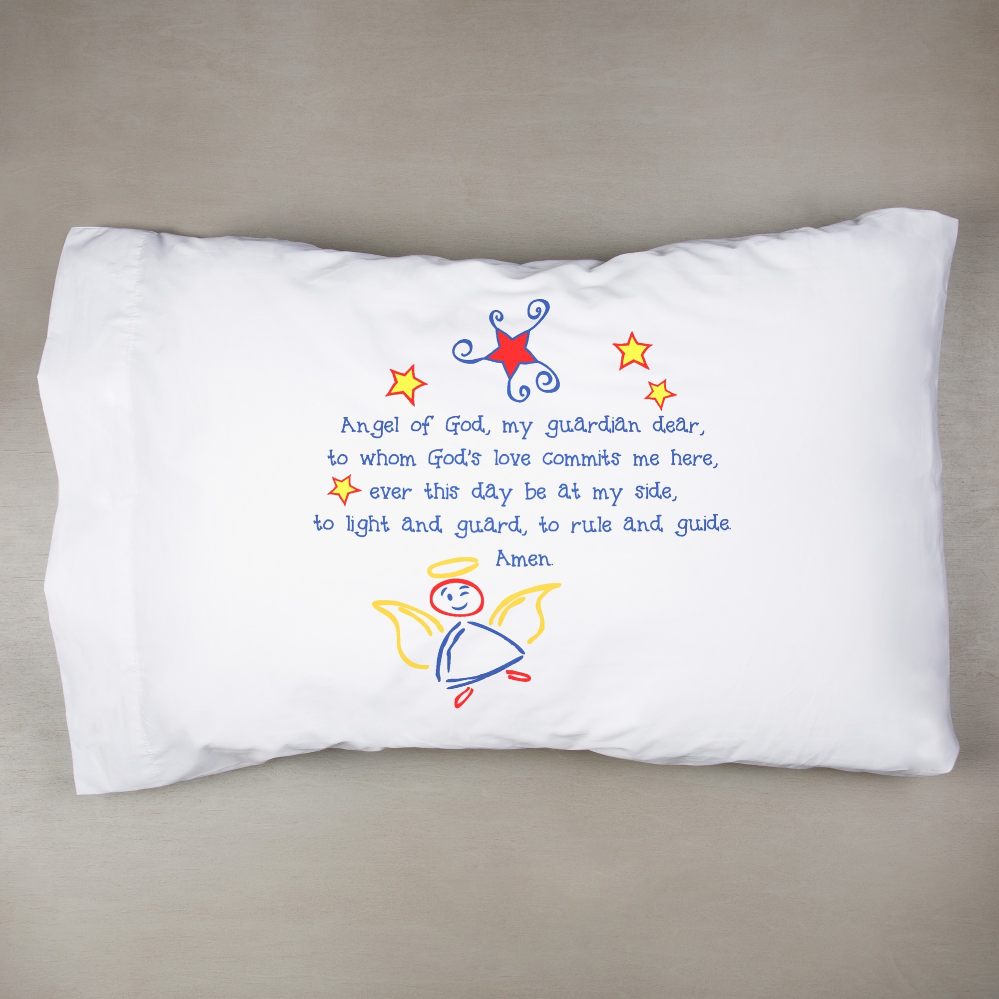 Guardian Angel Pillowcase Primary Colors The Catholic Company®