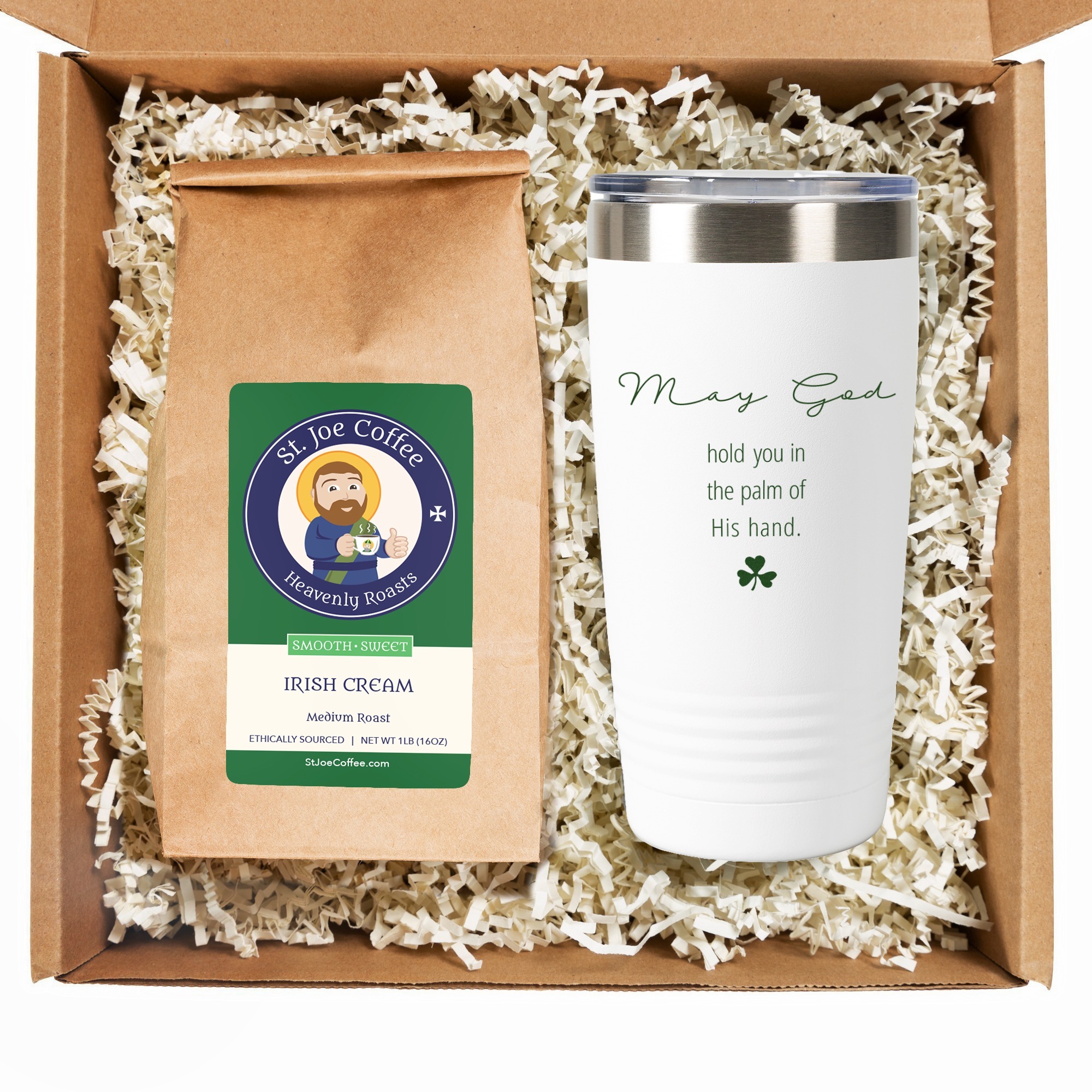 Irish Blessing Tumbler and Irish Cream Coffee Gift Set The Catholic