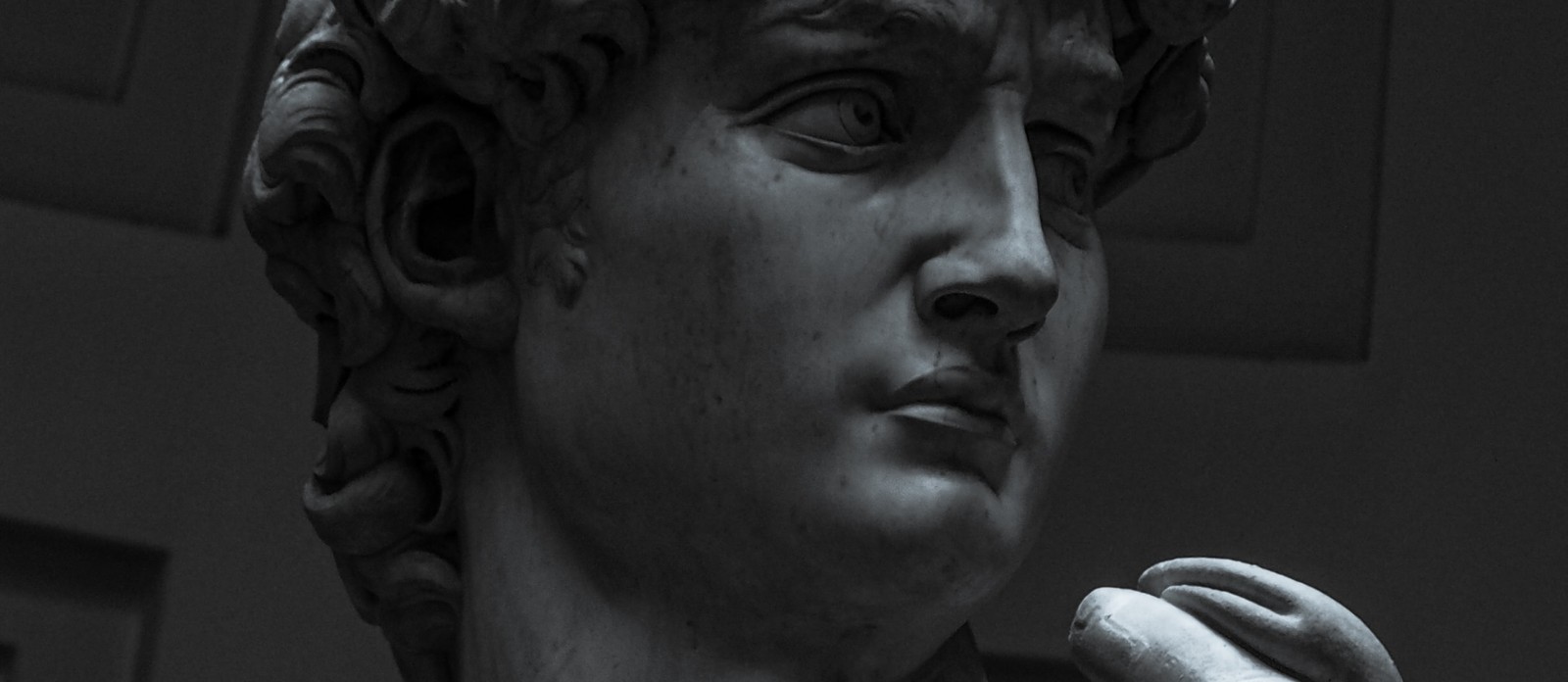 From which material did Michelangelo carve his statue of David?