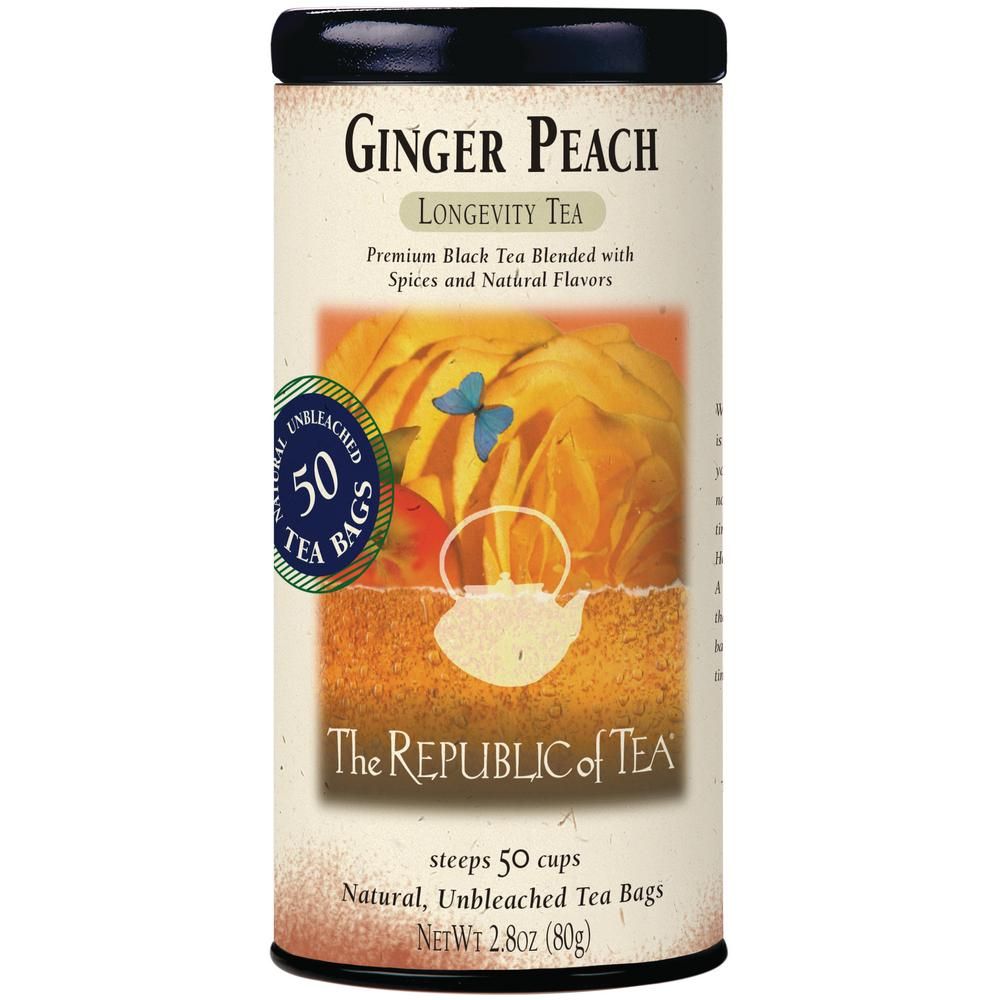 Ginger Peach Black Tea Bags The Republic of Tea