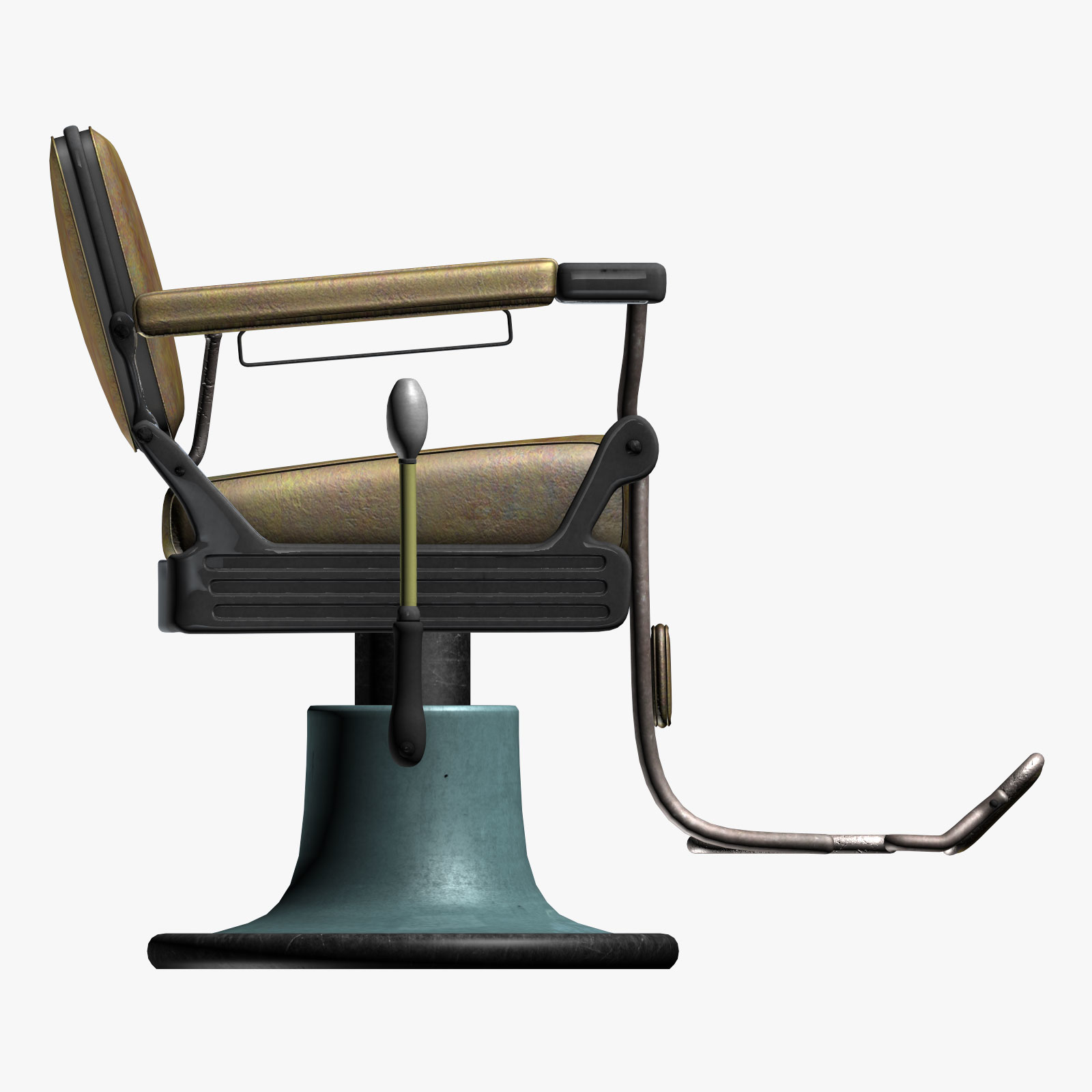 barber chair hair 3d model