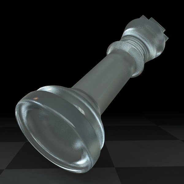obj glass king chess piece