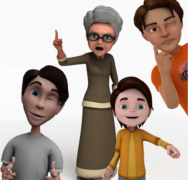 Characters Grandma 3D Models for Download TurboSquid