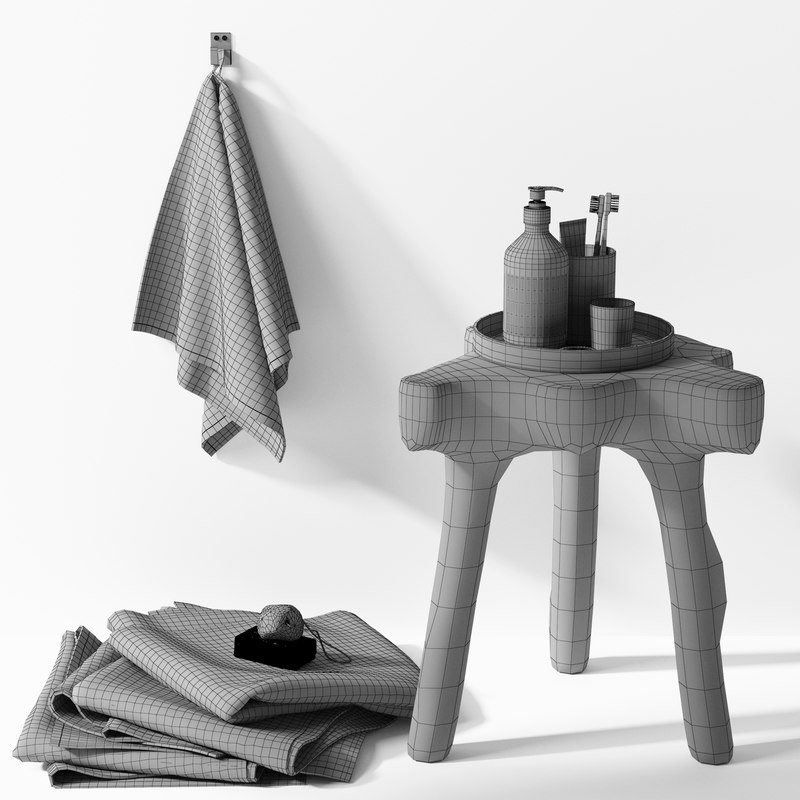 3D bathroom set TurboSquid 1335120