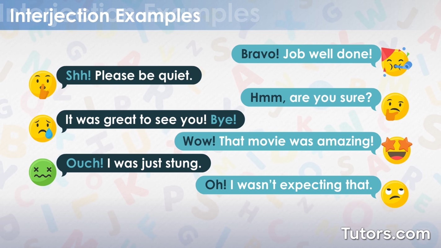 Interjection Examples Sentences