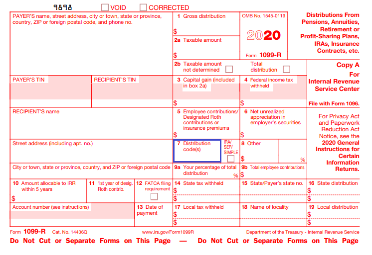 The most common 1099R Codes when filing your taxes 2020 — FeeOnly