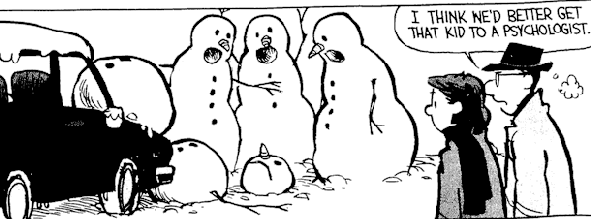 10 Calvin and Hobbes comic strips involving hilariously morbid snowmen