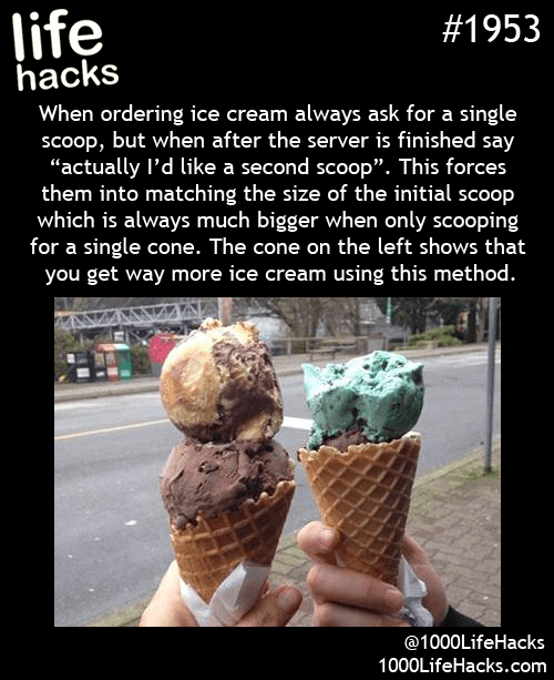 Ice Cream Easy Life Hacks There You Go, 100 Awesome Life.