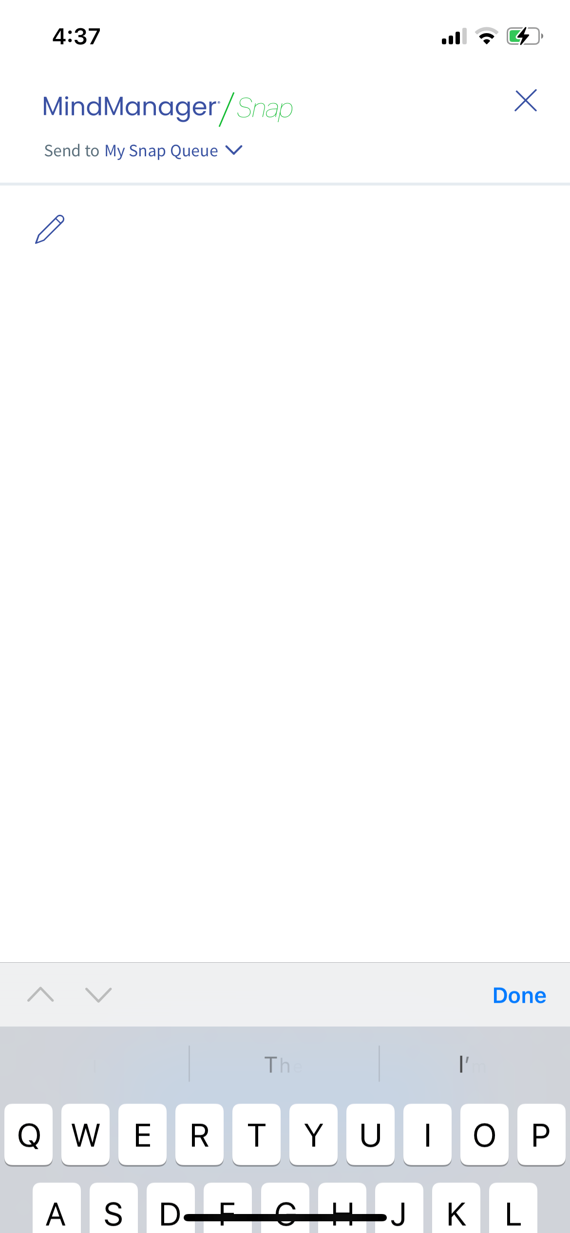 Not able to type on Keyboard while using MindmangerGo on Iphone or Ipad