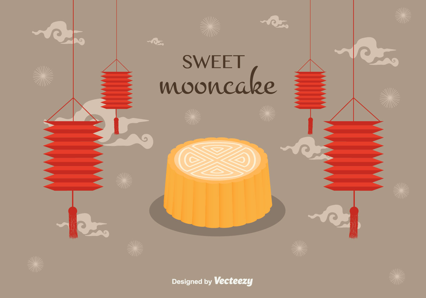 Mooncake Vector Background Download Free Vector Art, Stock Graphics