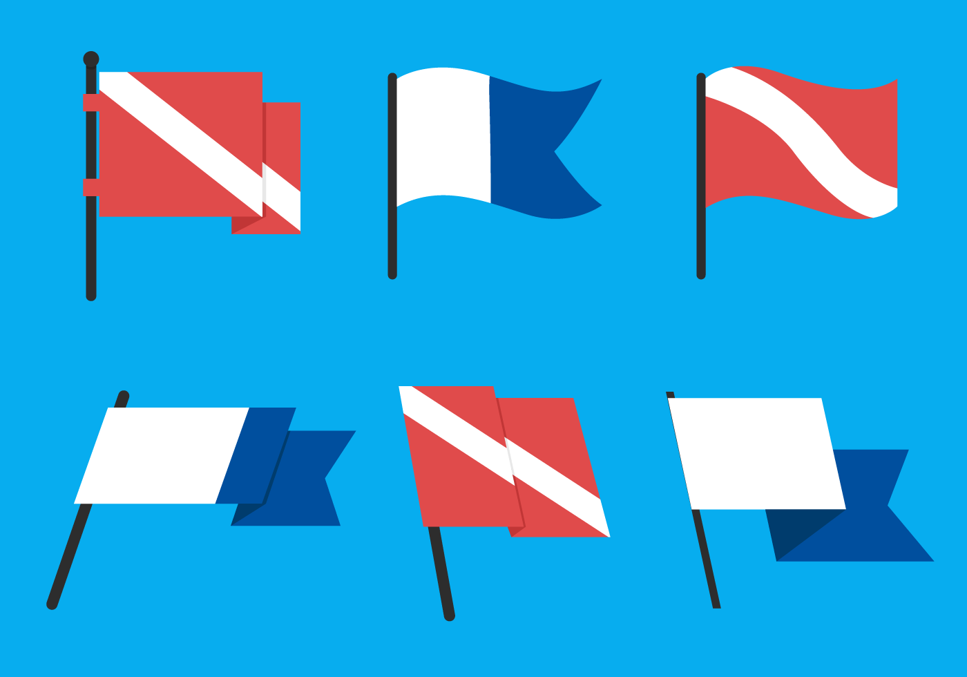 Dive Flag Vector Pack Download Free Vector Art, Stock Graphics & Images