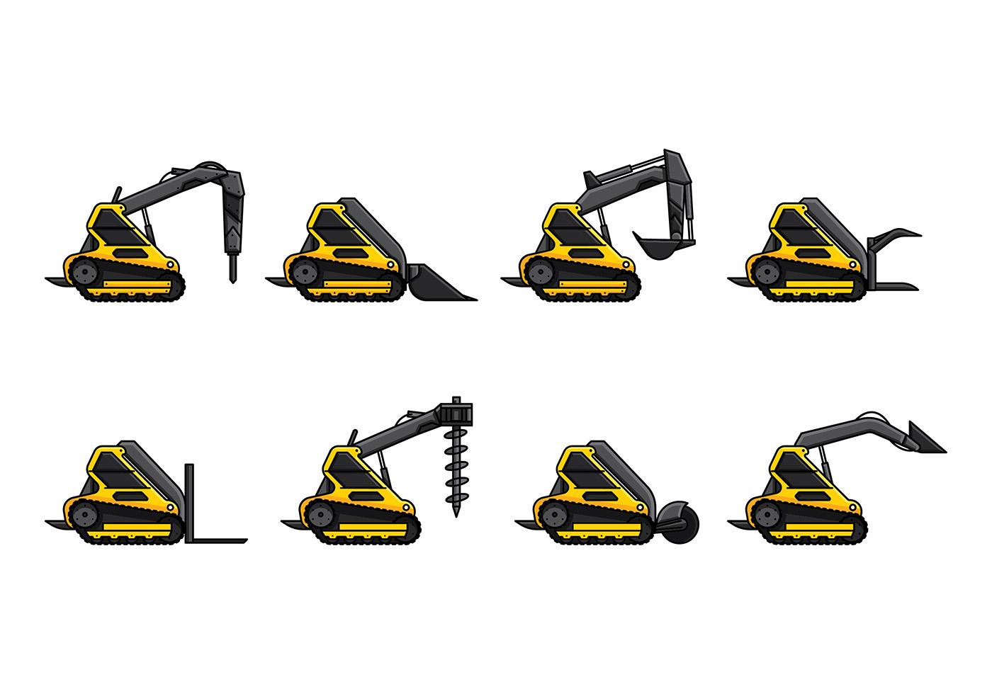 SKID STEER VECTOR 115716 Vector Art at Vecteezy