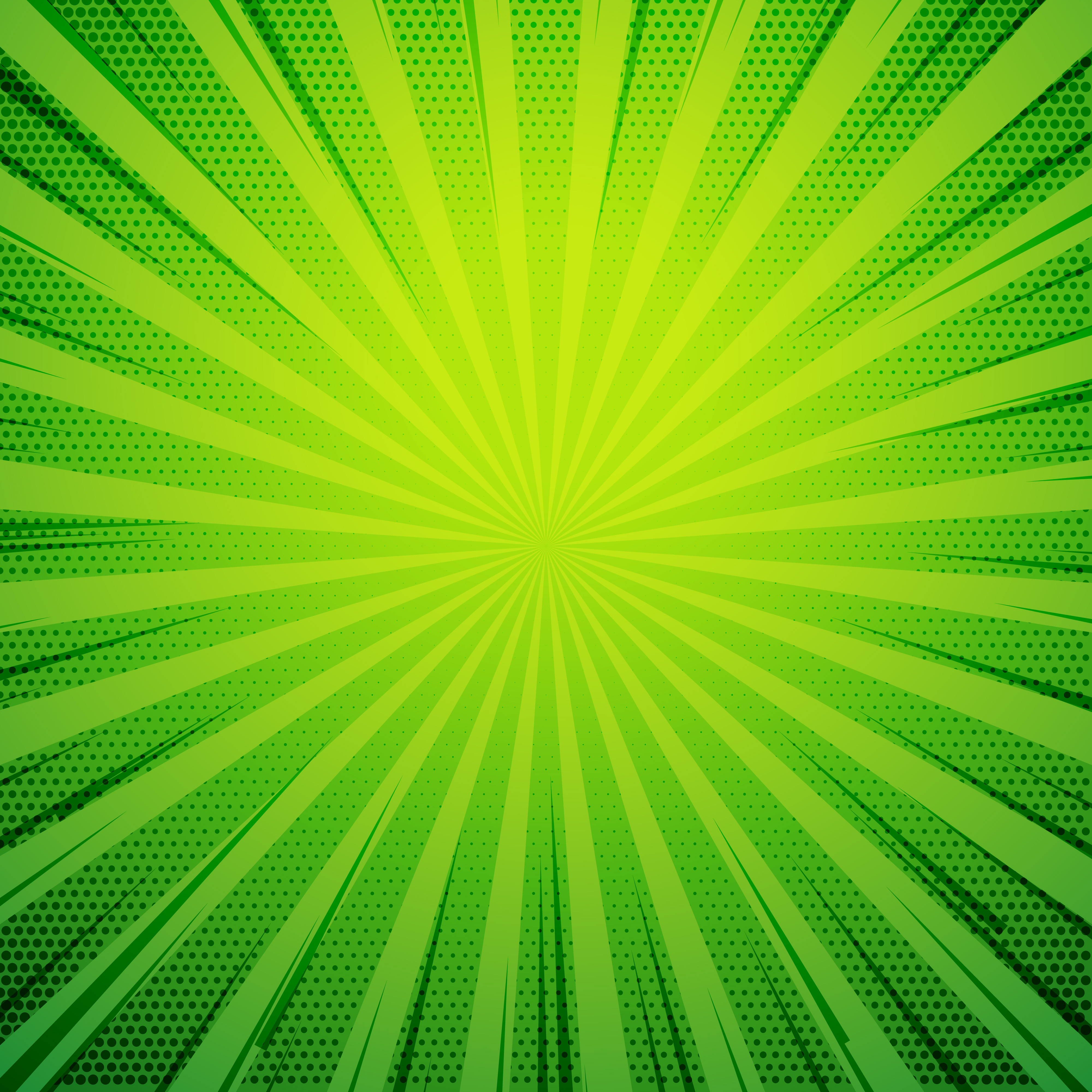 green pop art comic book style retro background with