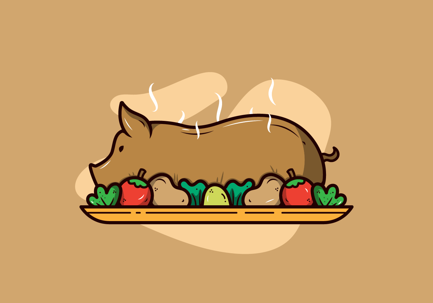 Pig Roast Vector 207588 Download Free Vectors, Clipart Graphics