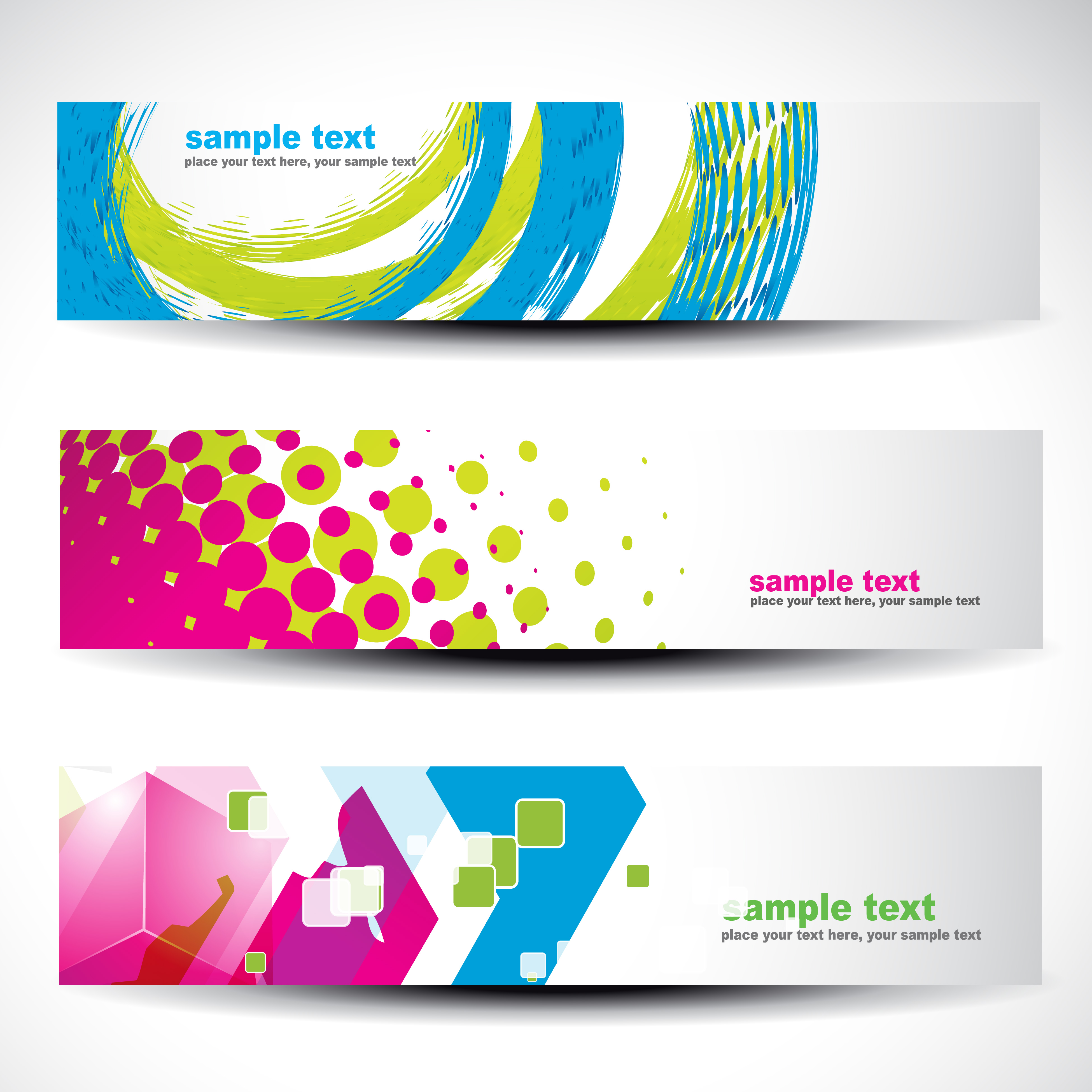 abstract header set 219982 Vector Art at Vecteezy