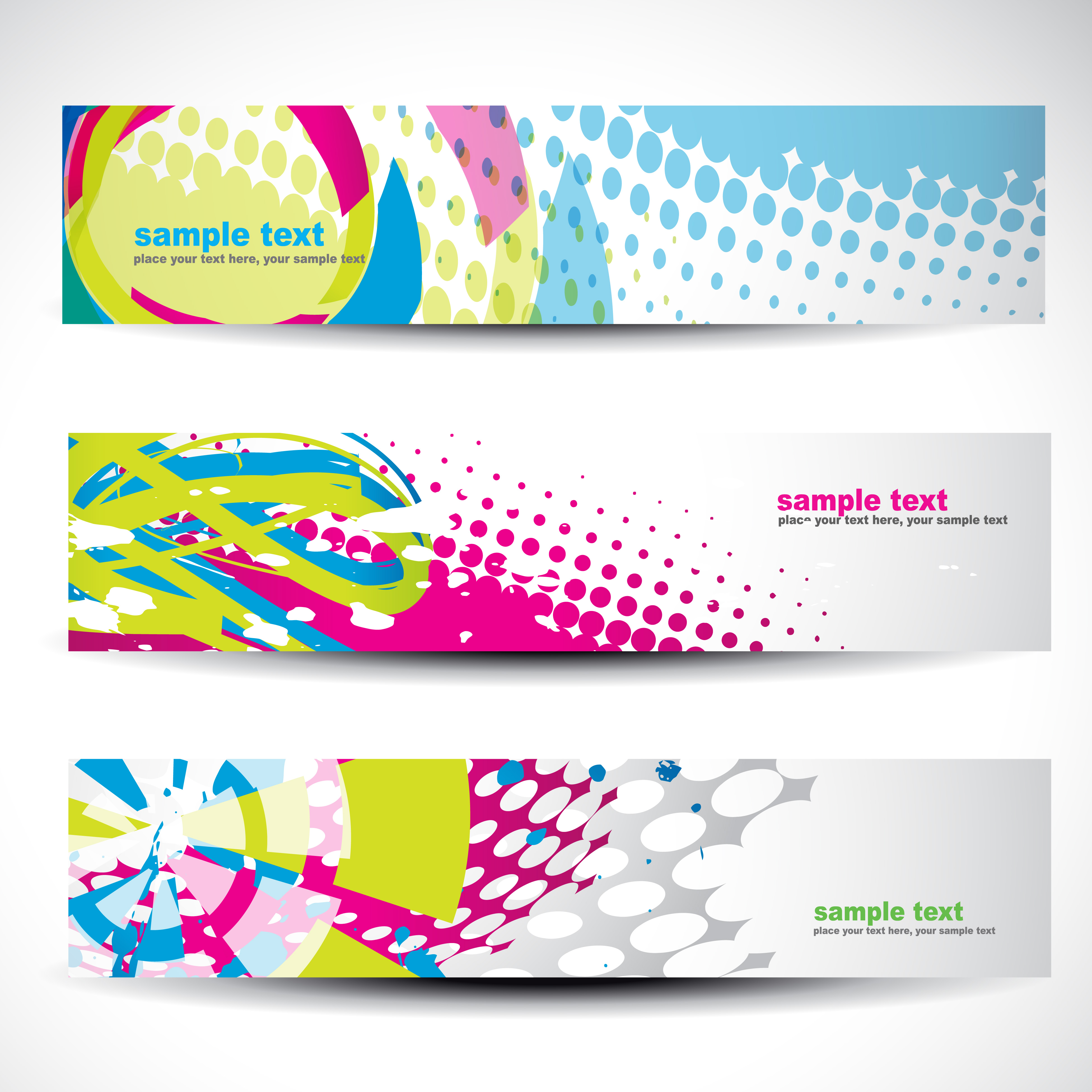 abstract header set 220223 Vector Art at Vecteezy