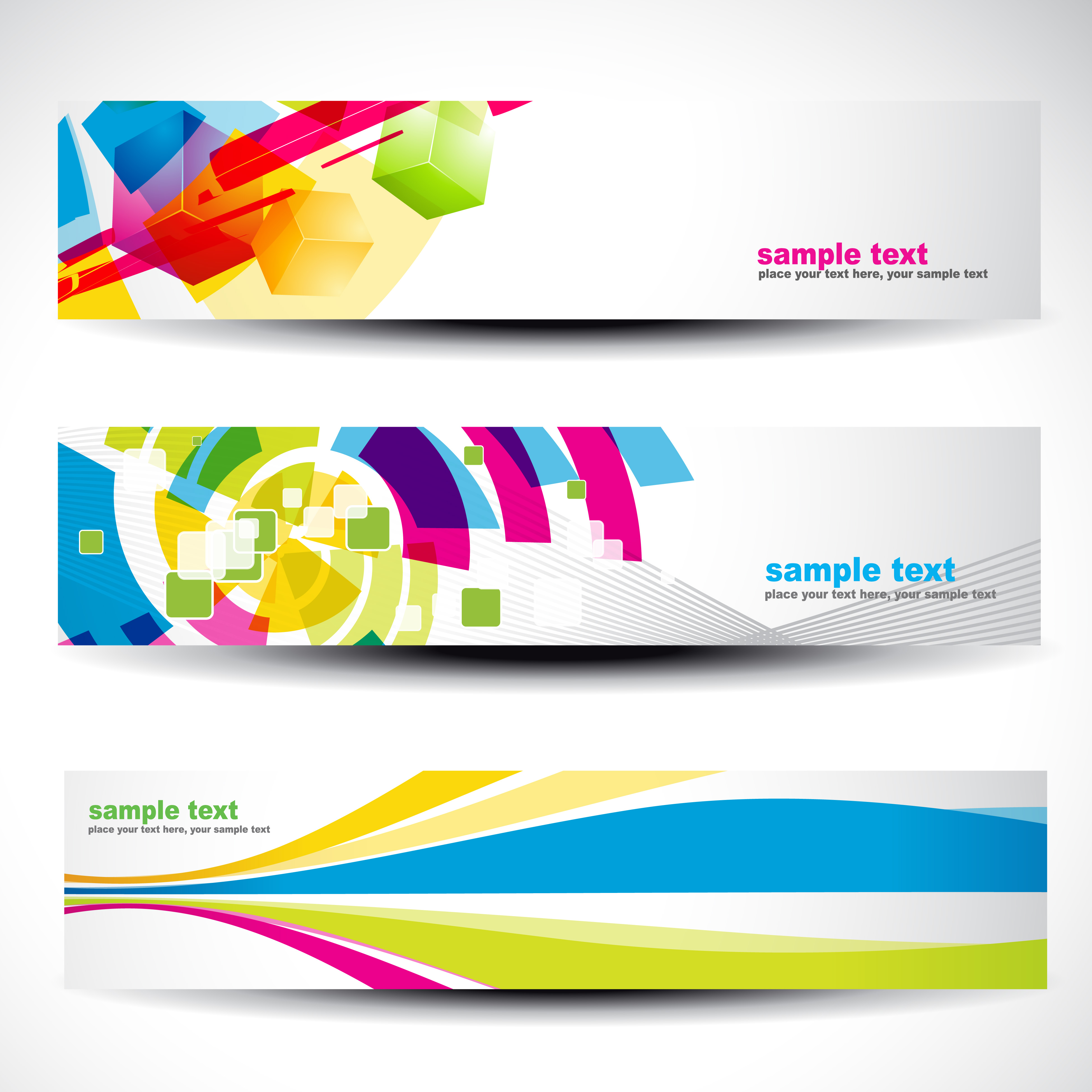 abstract header set 221506 Vector Art at Vecteezy