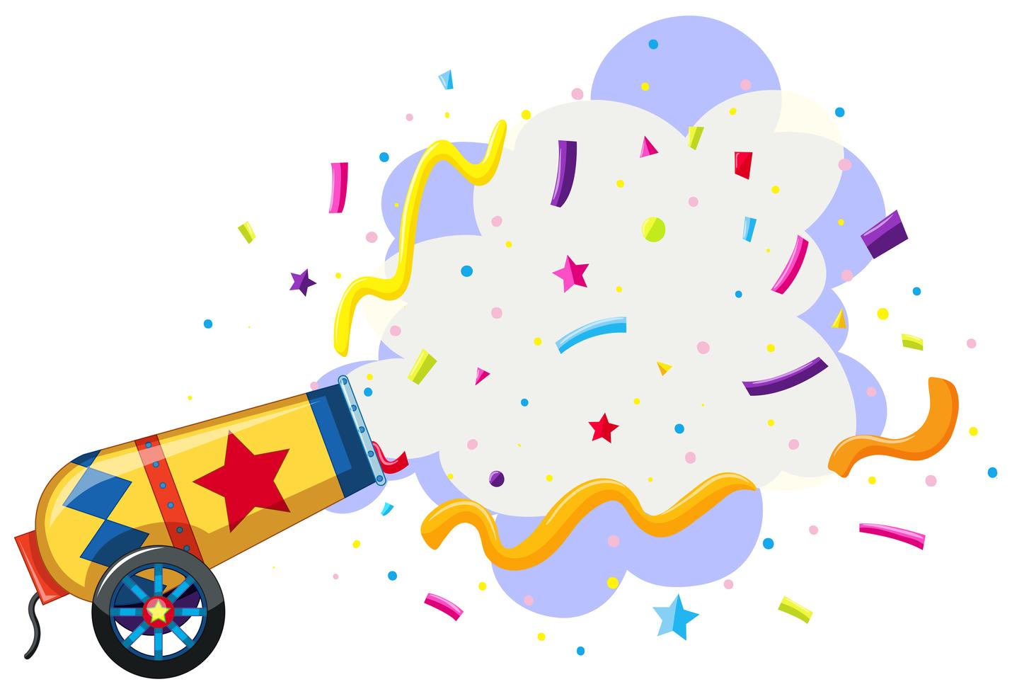 cannon exploding confetti background 294600 Vector Art at Vecteezy