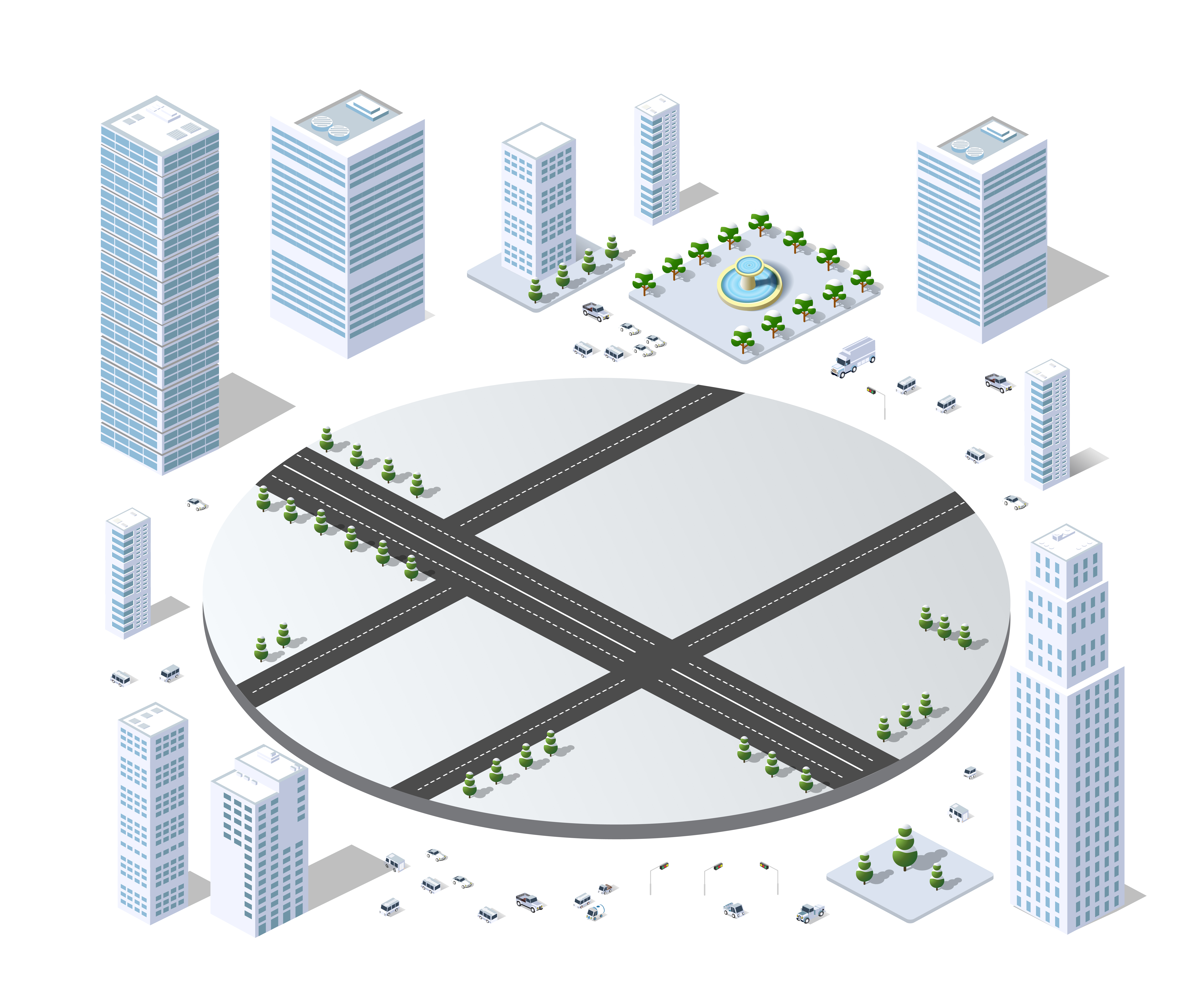 Set of isometric objects and elements Download Free