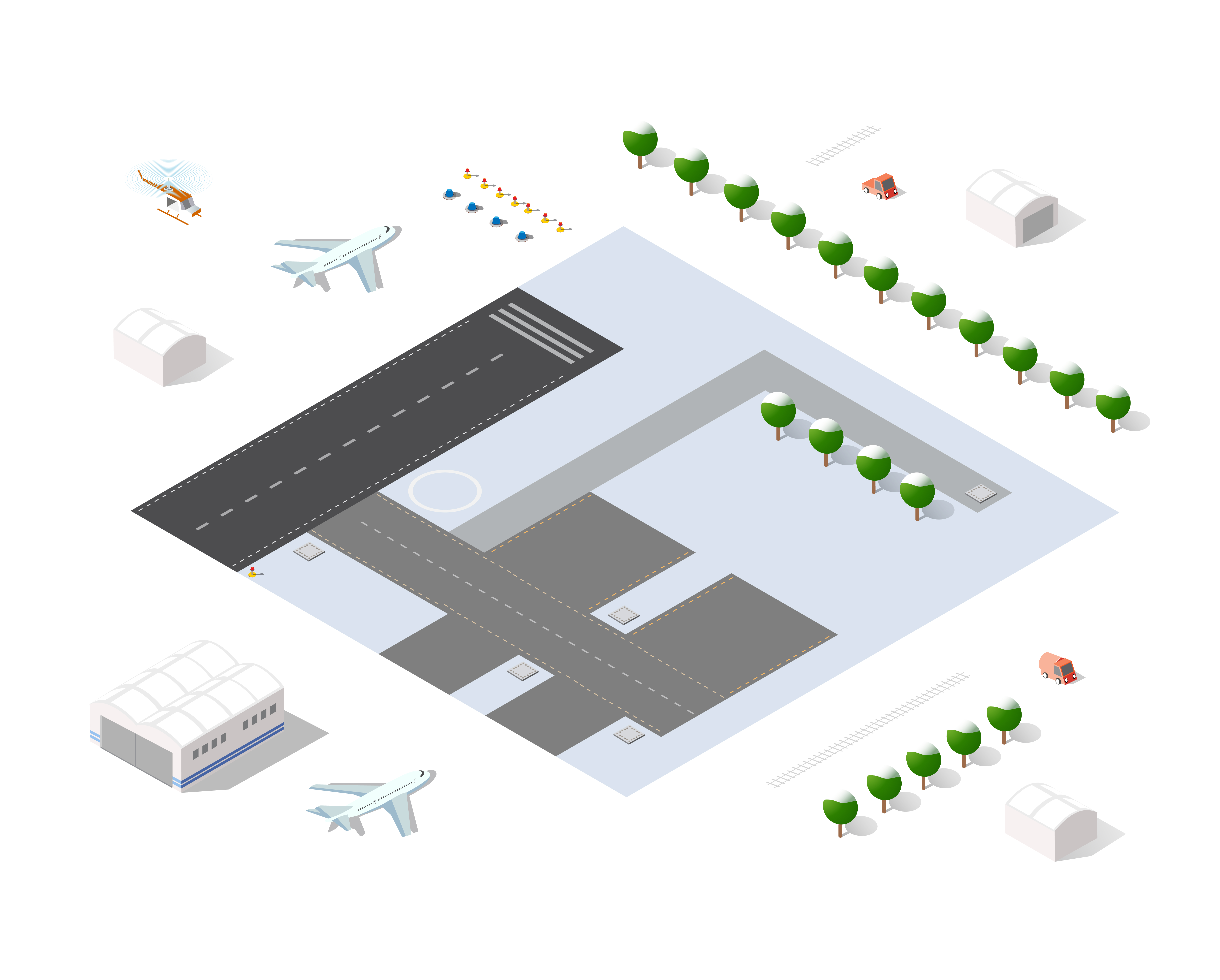 Set of isometric objects and elements 451813 Vector Art at