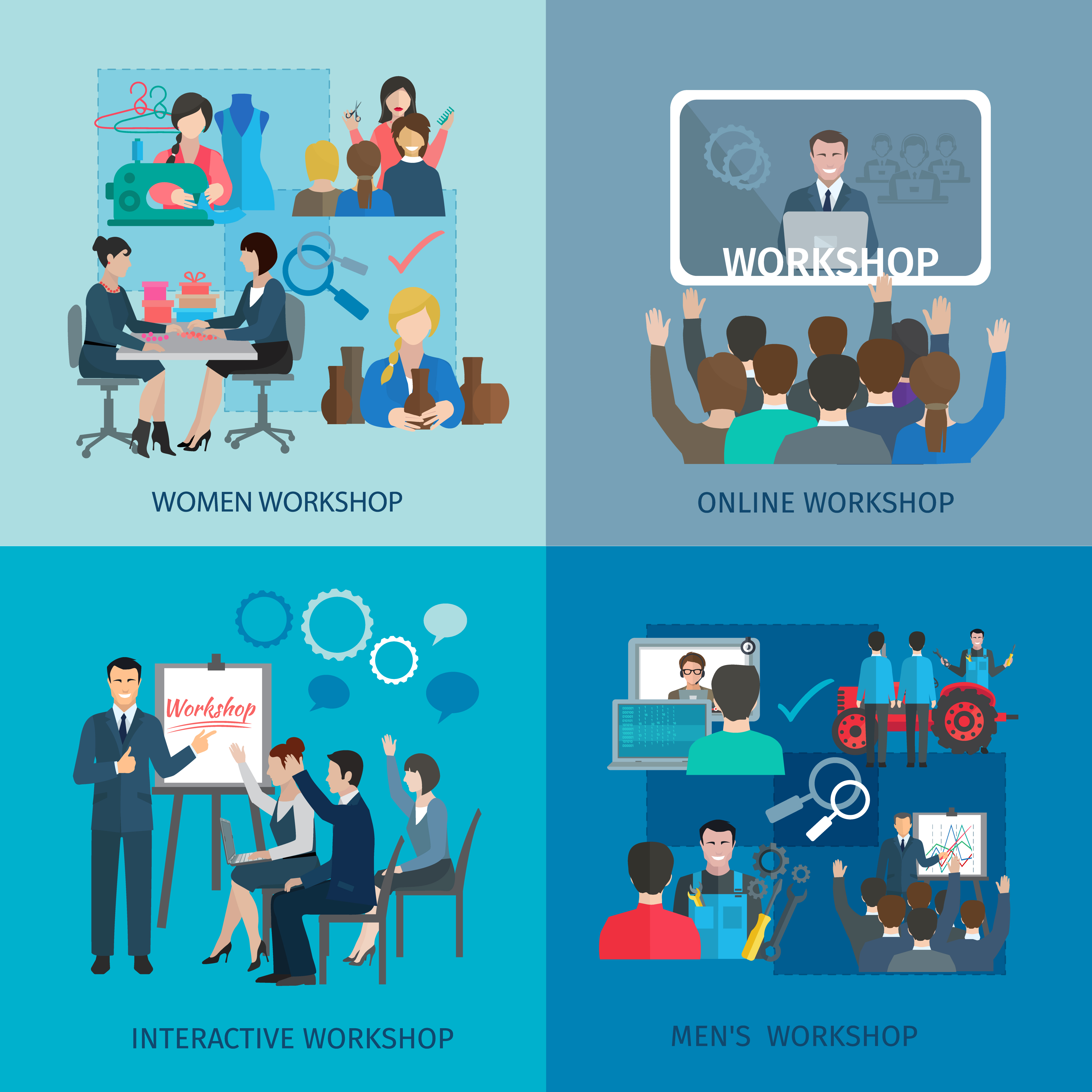 Flat Set 459492 Vector Art at Vecteezy