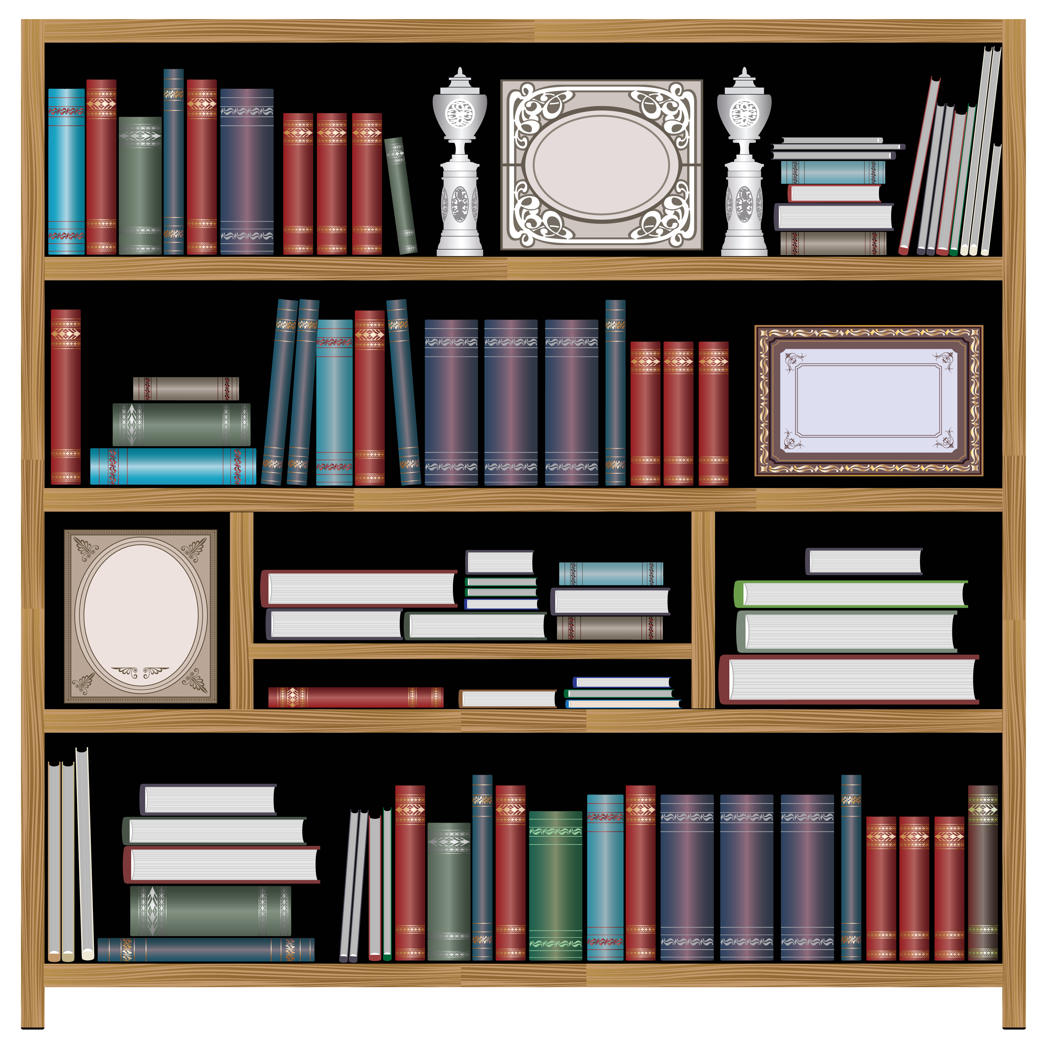 Vector bookcase 512538 Vector Art at Vecteezy