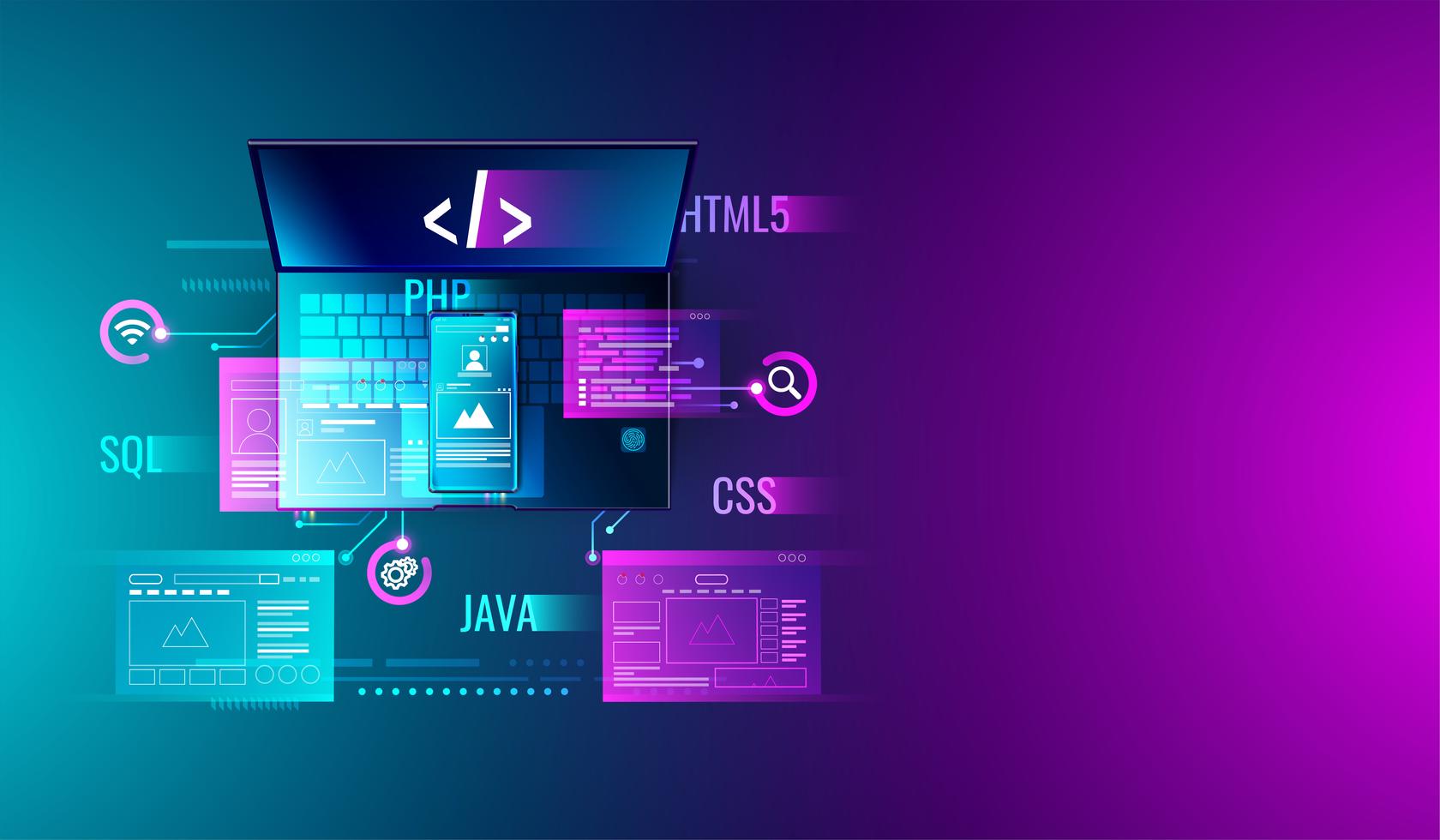 Desarrollo web, diseño de aplicaciones, codificación y programación en