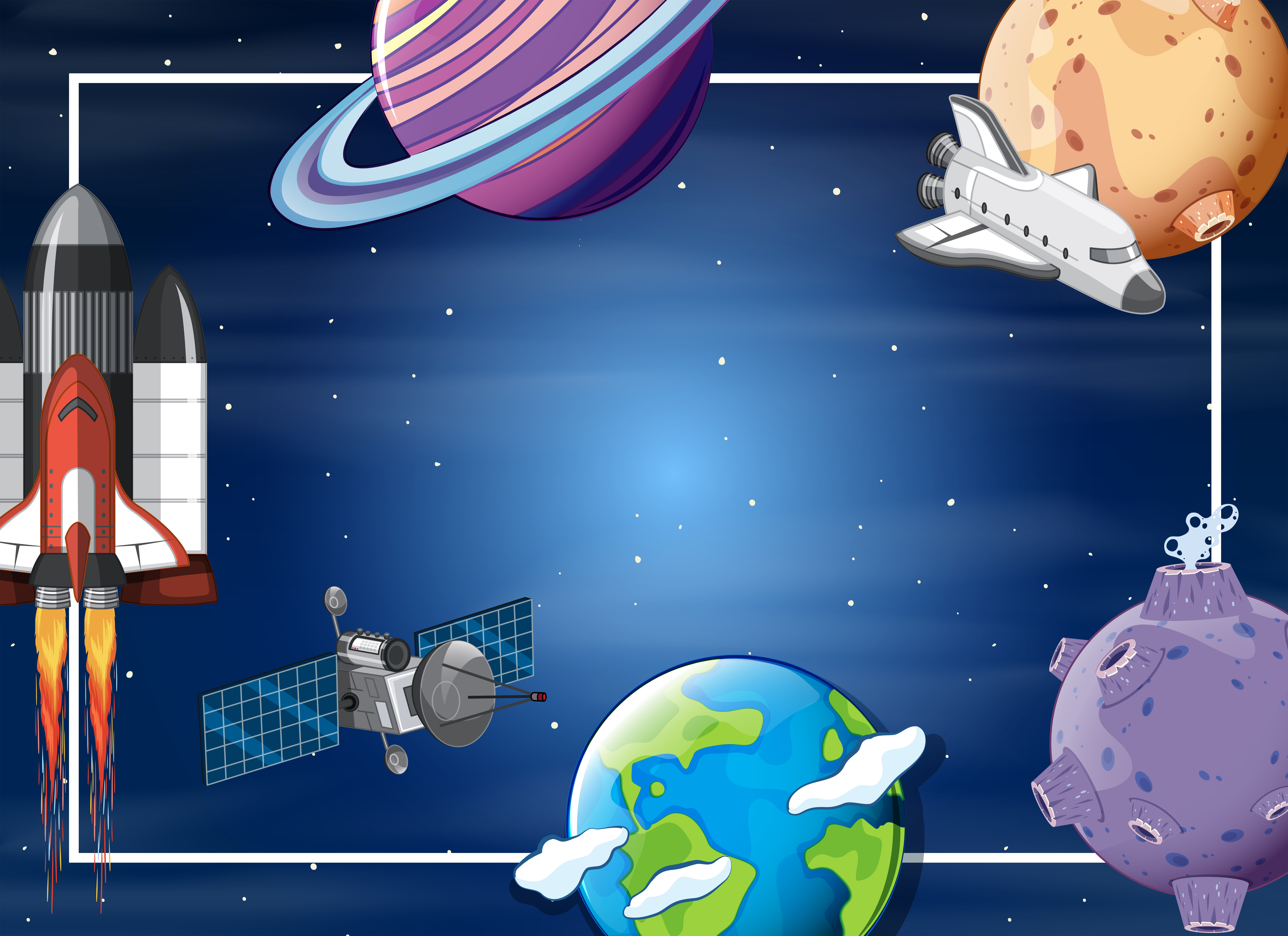 A space element border 528084 Vector Art at Vecteezy