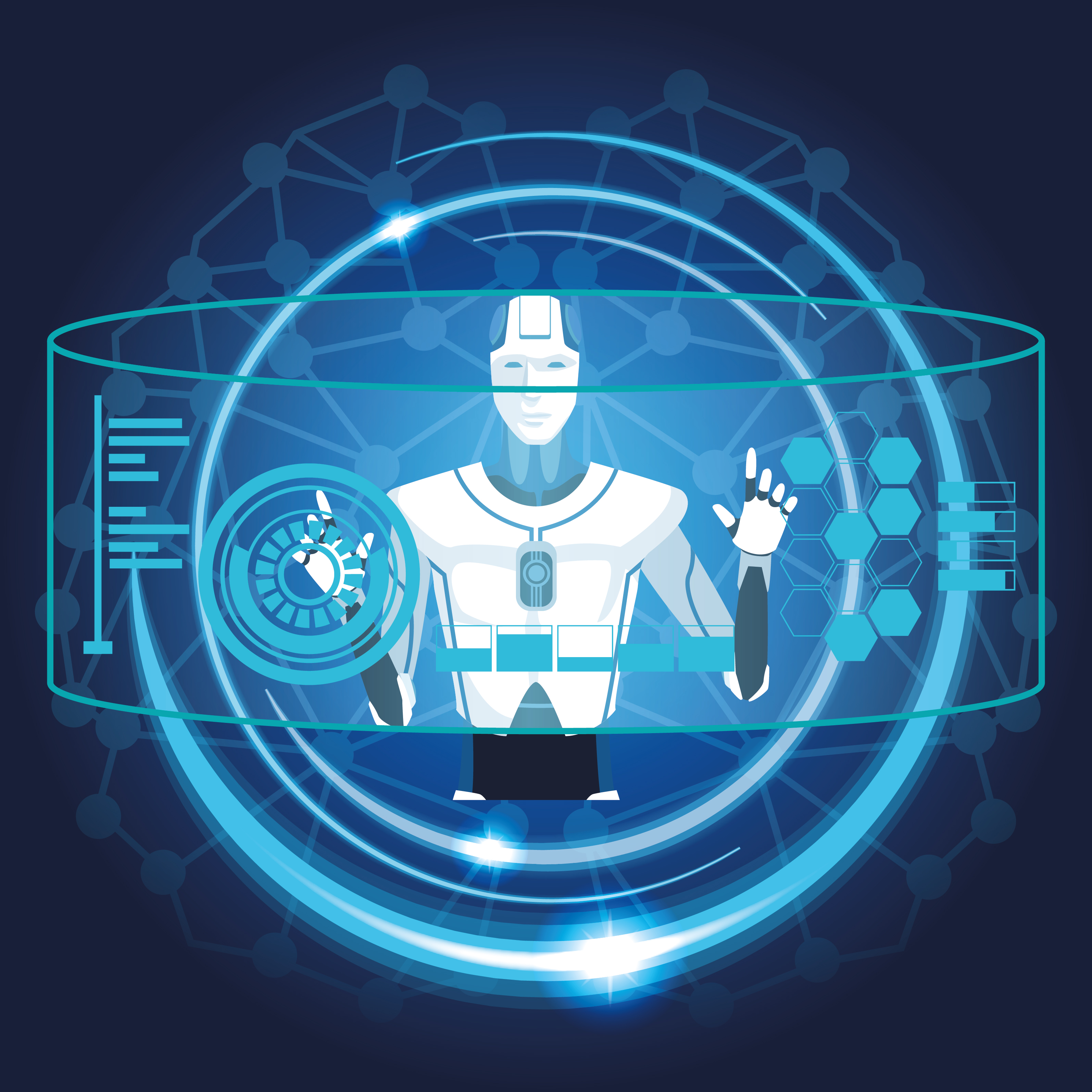 robot with artificial intelligence 658651 Vector Art at Vecteezy