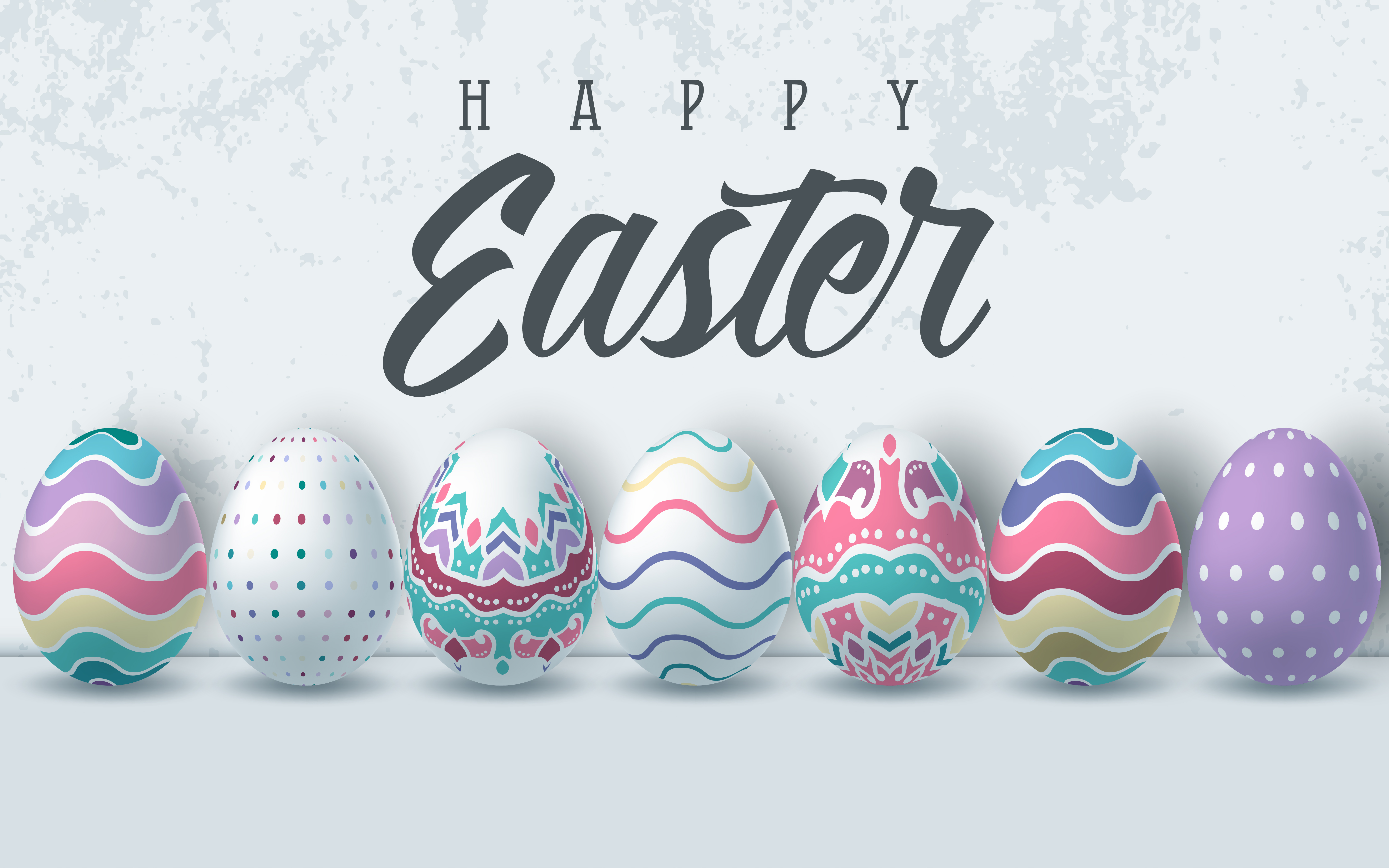 Happy Easter background with Realistic Easter eggs 1000667 Vector Art