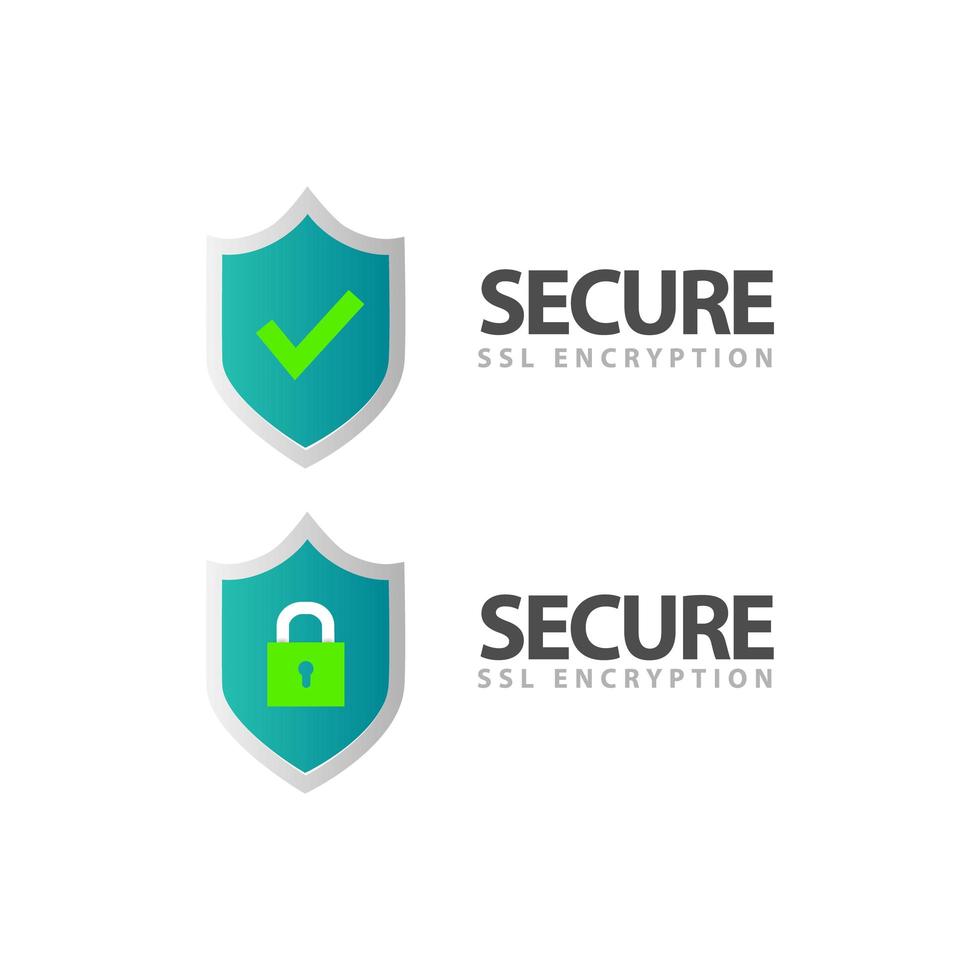 SSL Certificate and Secure Encryption Shield Symbol Logo Download