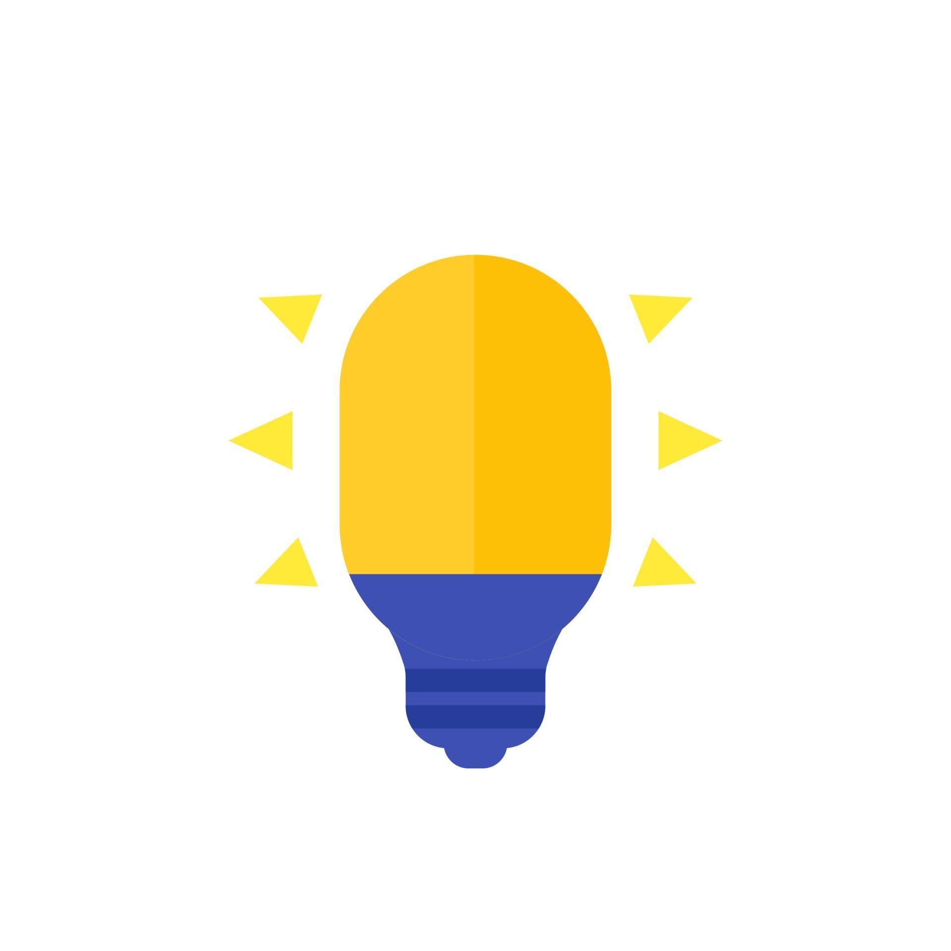 led bulb icon, flat vector 2204512 Vector Art at Vecteezy