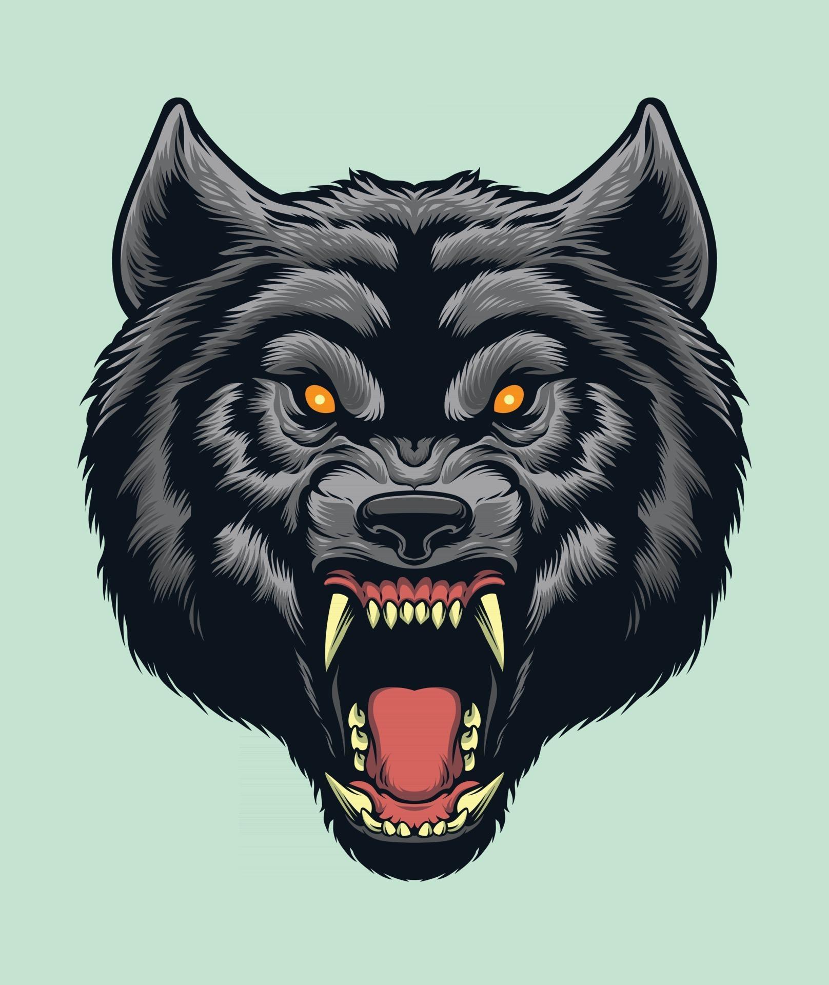 Angry wolf Head vector for design elements 2735008 Vector Art at Vecteezy