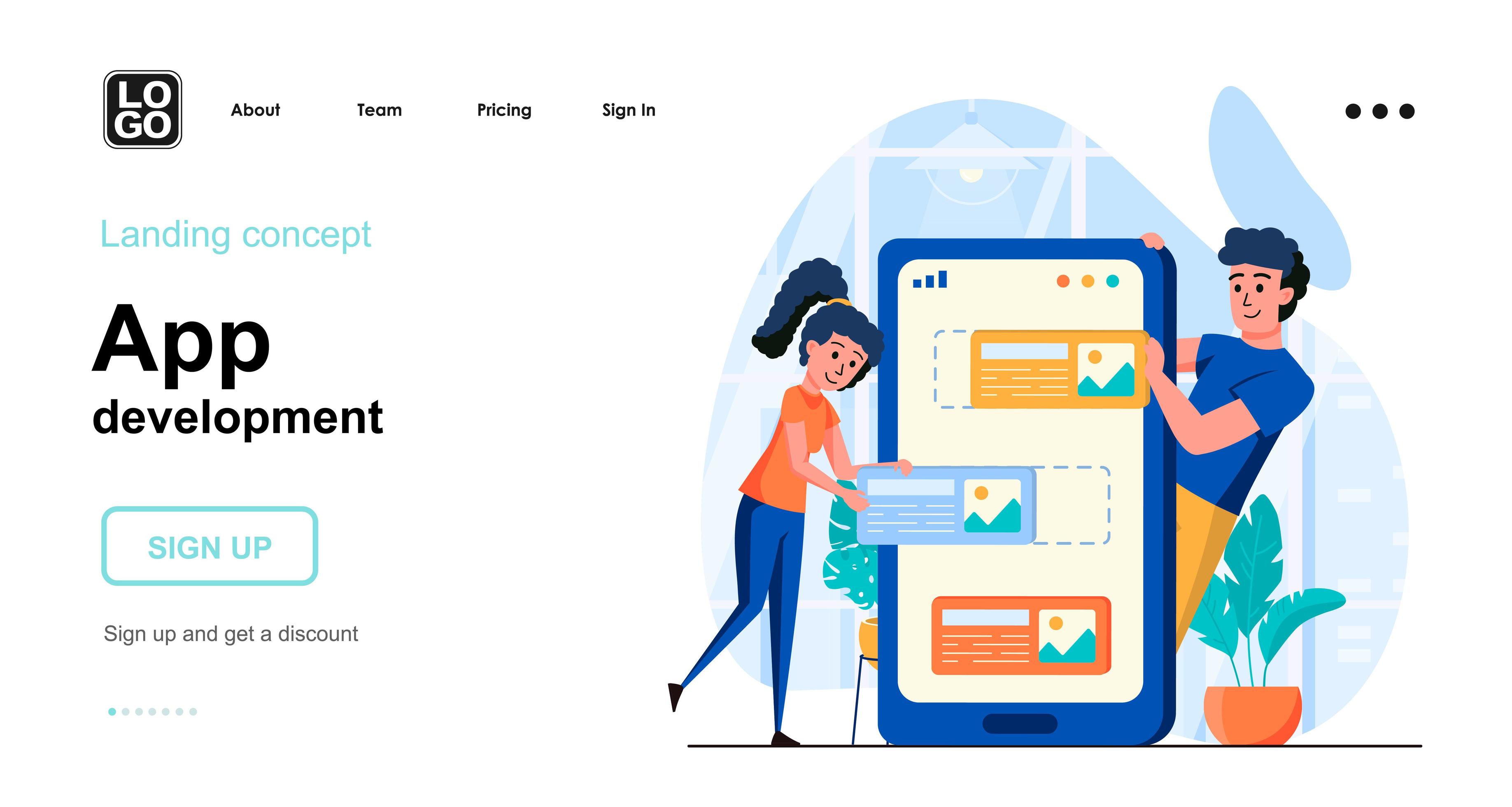 App development web concept 3033524 Vector Art at Vecteezy