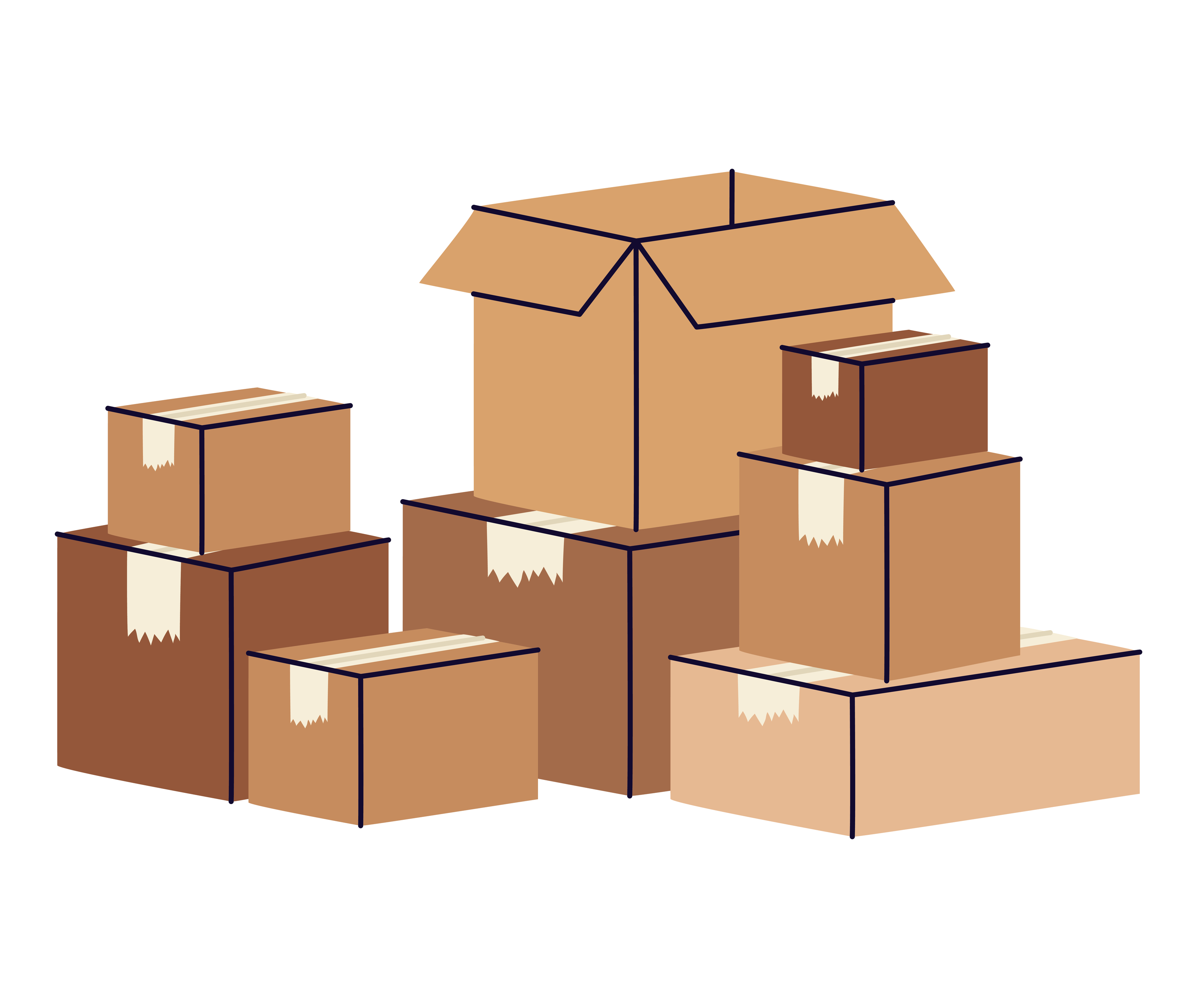 nice boxes stack 4430011 Vector Art at Vecteezy