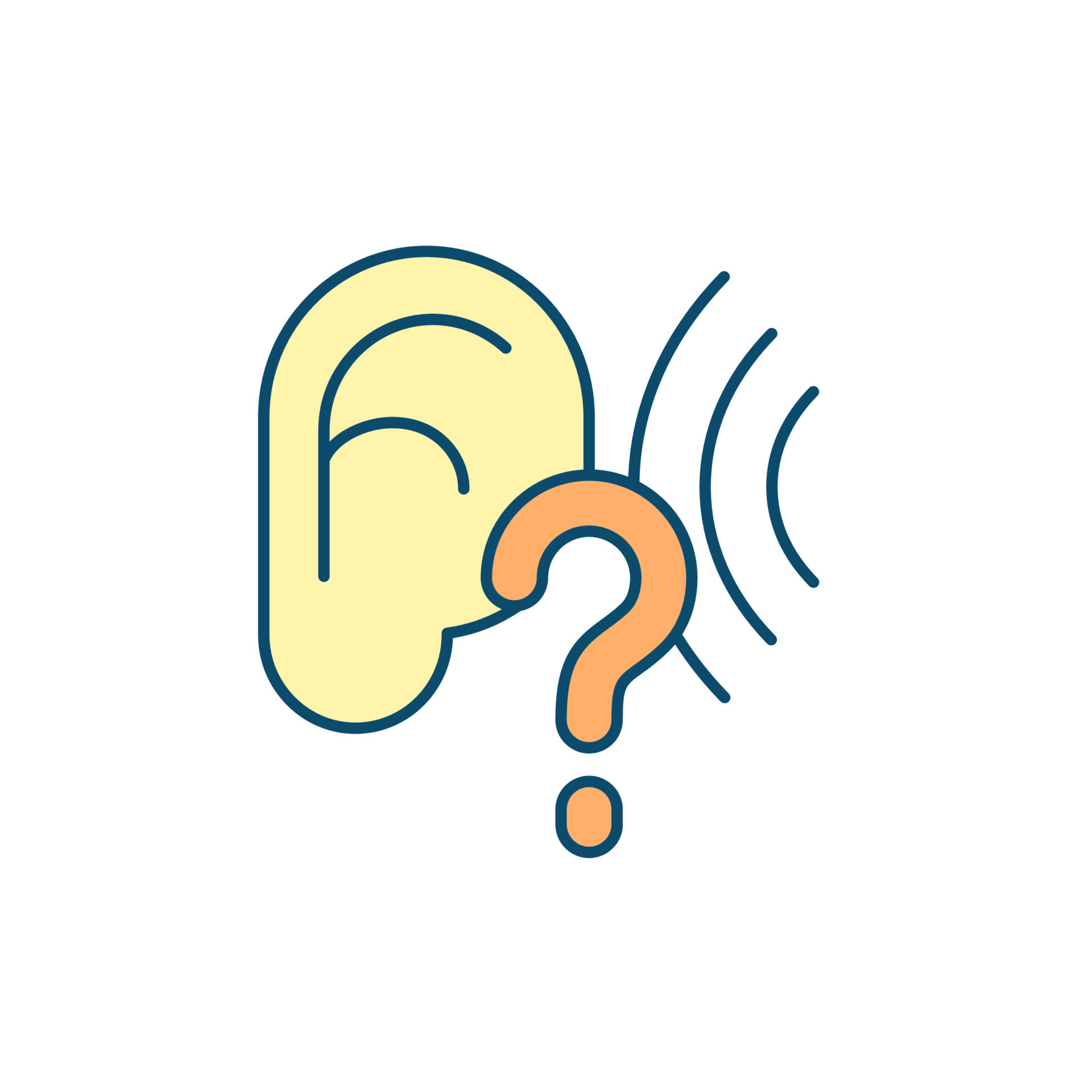 Being bad listener RGB color icon. Pseudolistening. Auditory
