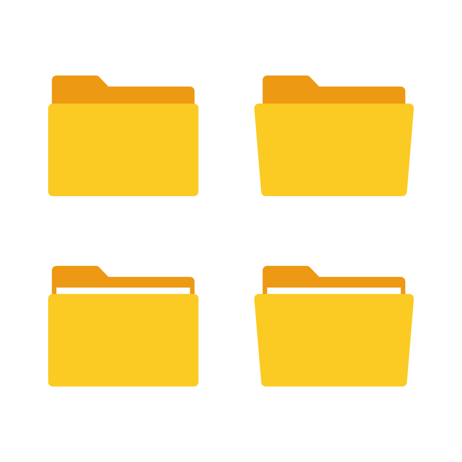 Flat folder icon set. Various folder symbol. Suitable for design