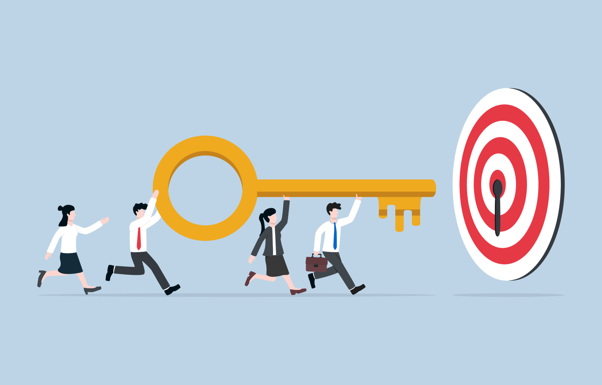 Unlock idea for achieving target in business team, team development to