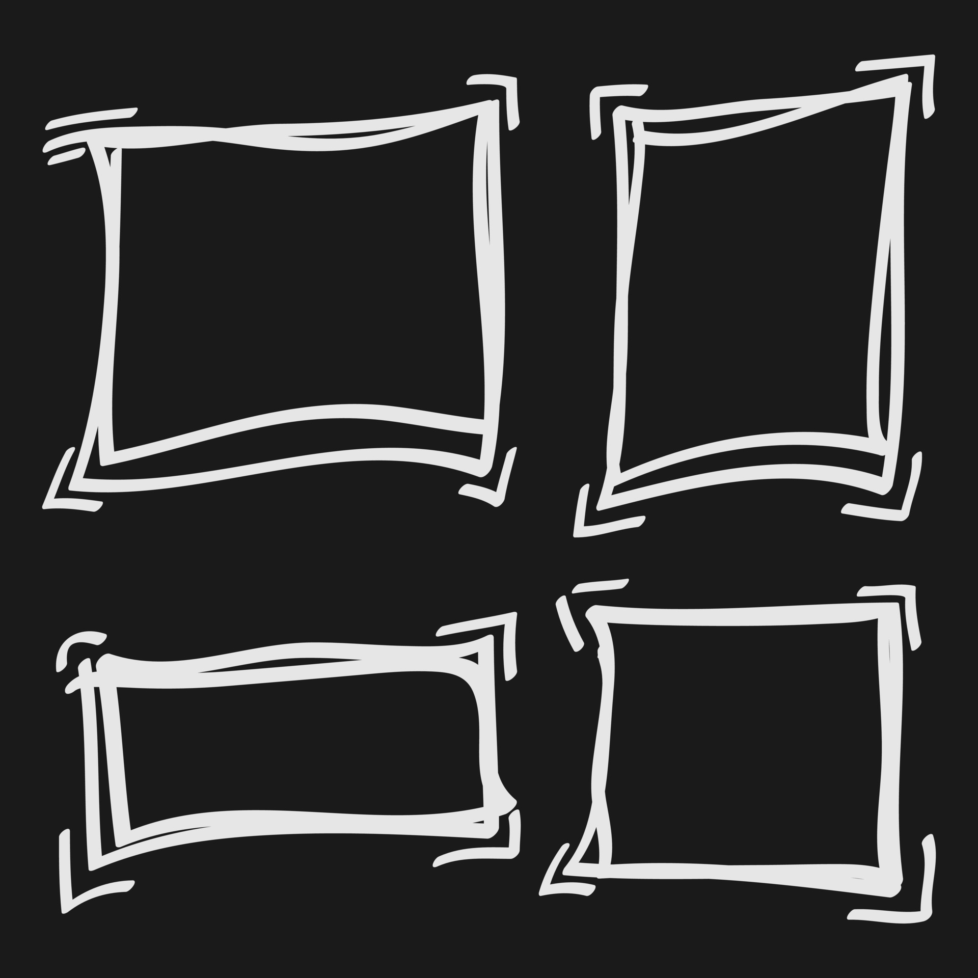 hand drawn simple frame design elements 10032310 Vector Art at Vecteezy