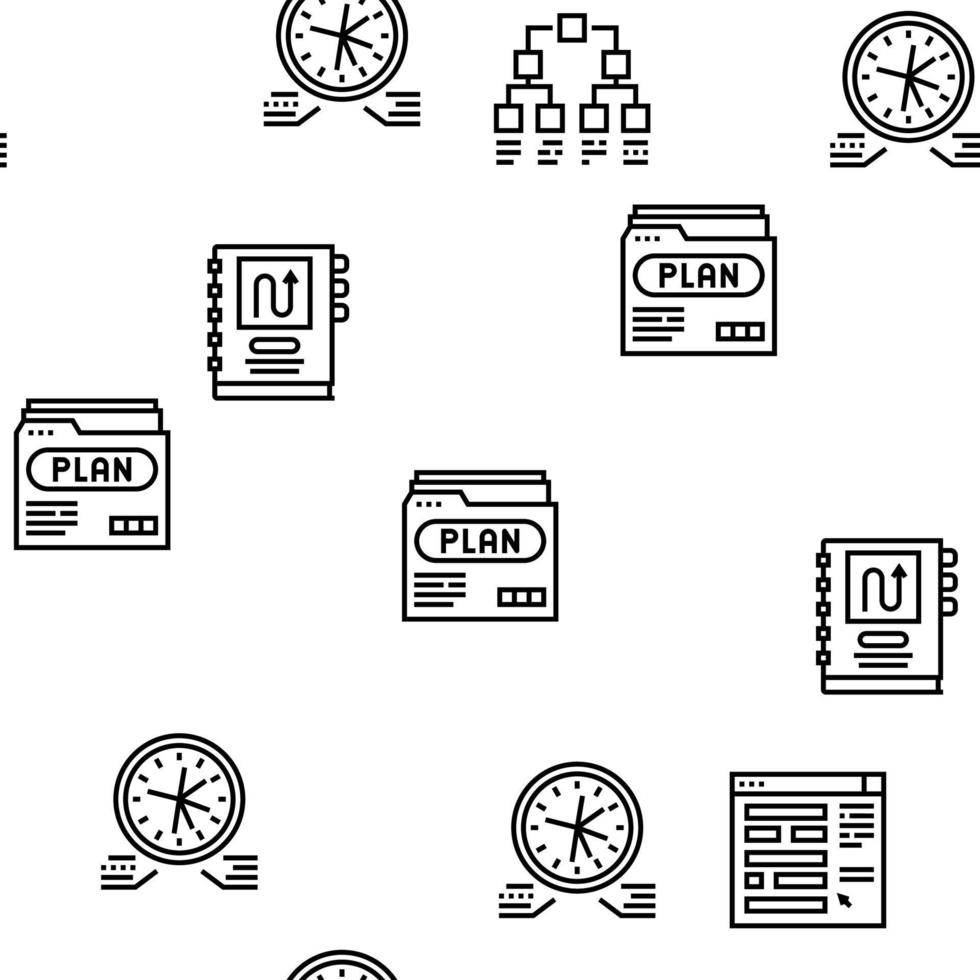 Planning Work Process Vector Seamless Pattern 10310233 Vector Art at Vecteezy